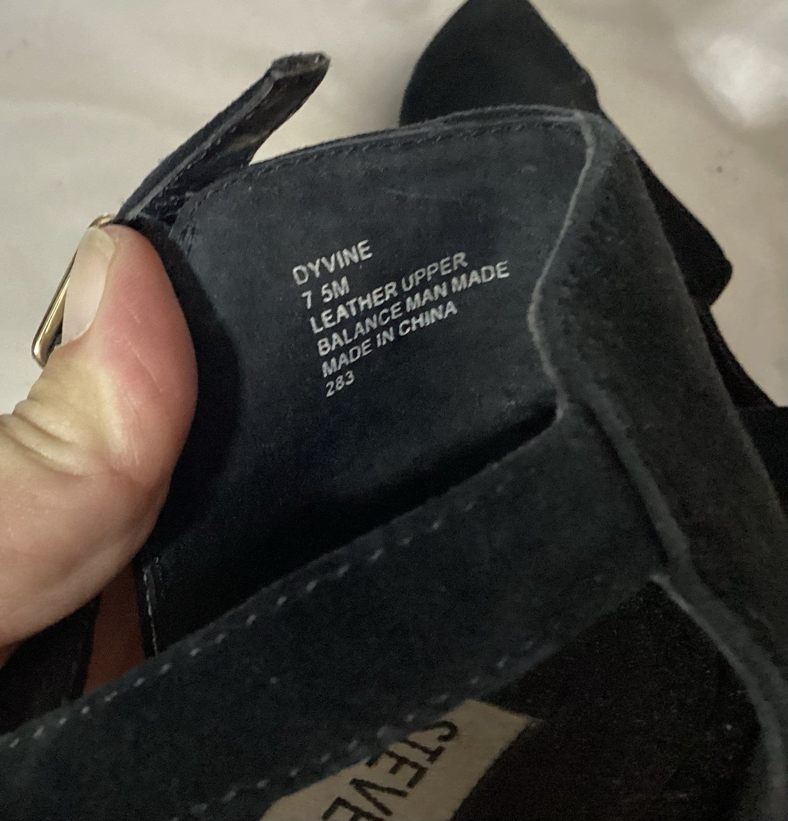 Steve Madden Dyvine Black Suede Platform Women Shoes Sz 7.5