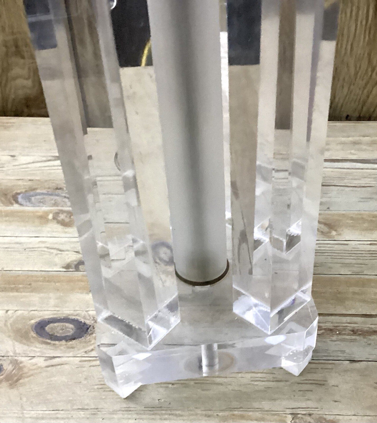 Vintage Tall Lucite Table Lamp
