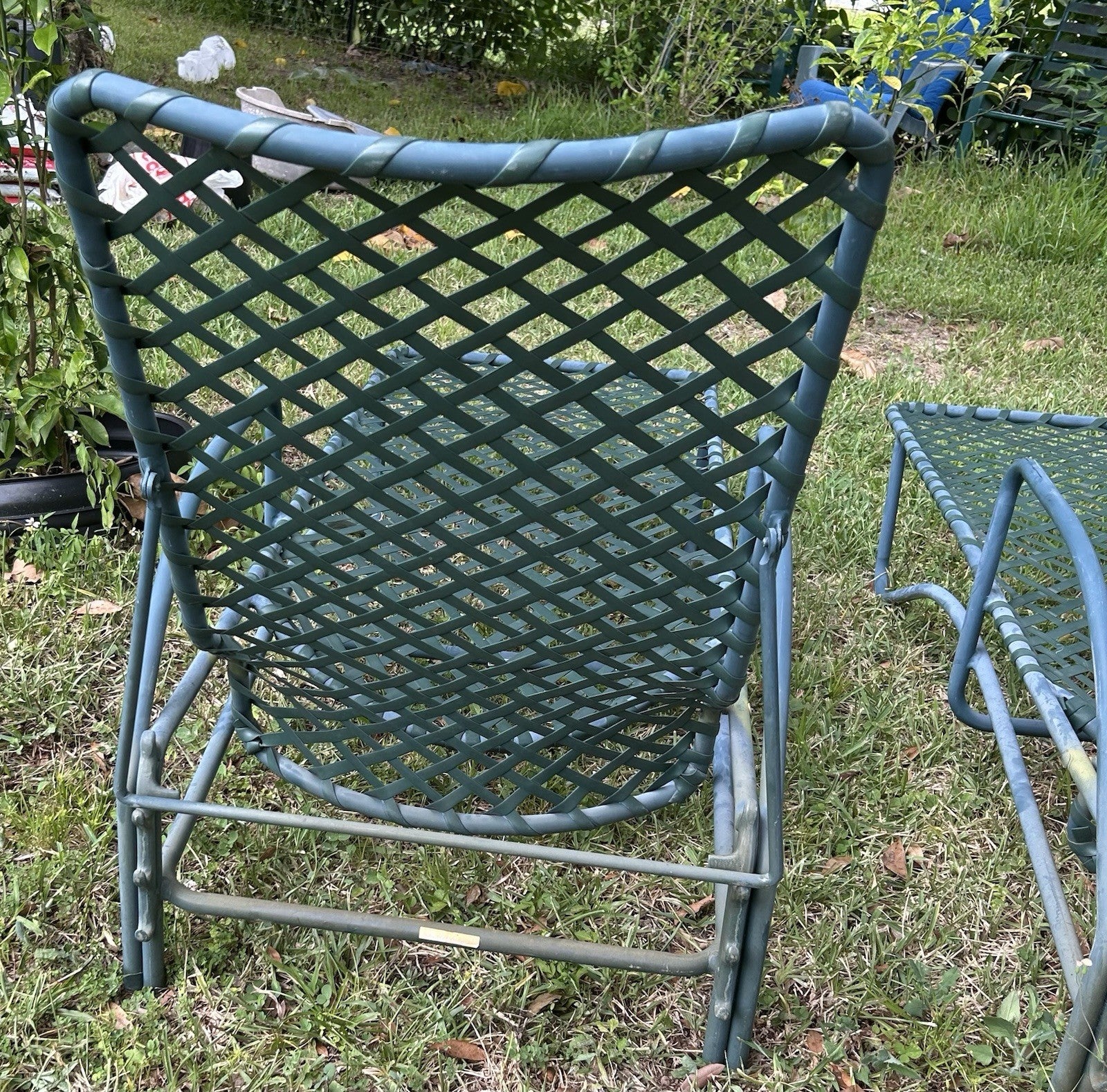2 Brown Jordan Tamiami Green Lounge Chair 27Wx73Dx19H