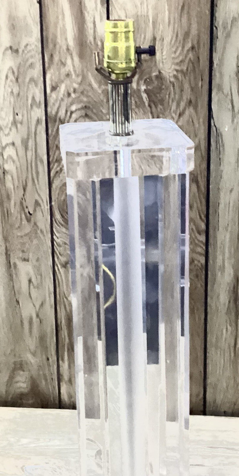Vintage Tall Lucite Table Lamp