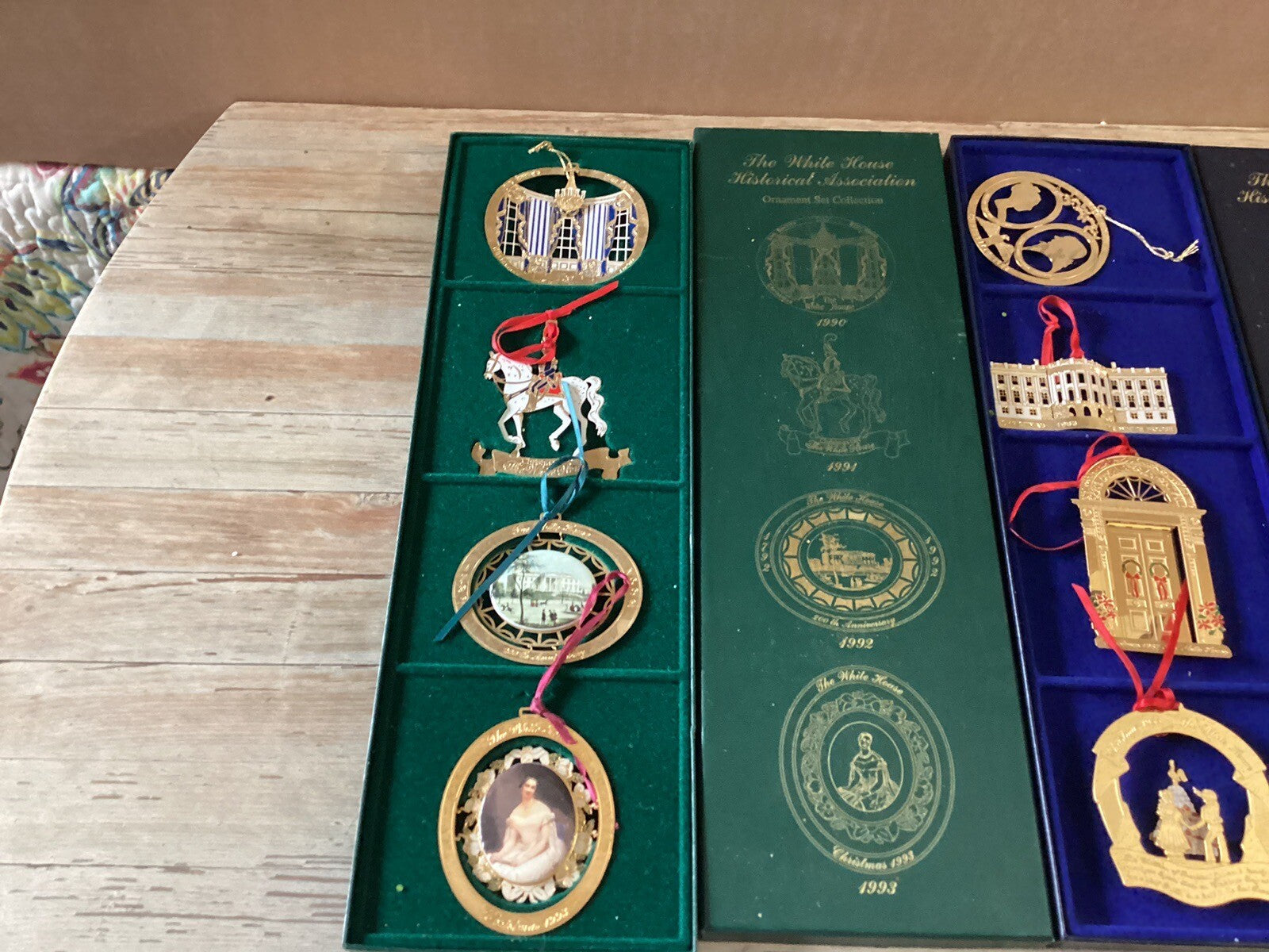 3 Set Of 4 Of The Historical Association Ornament Set Collection