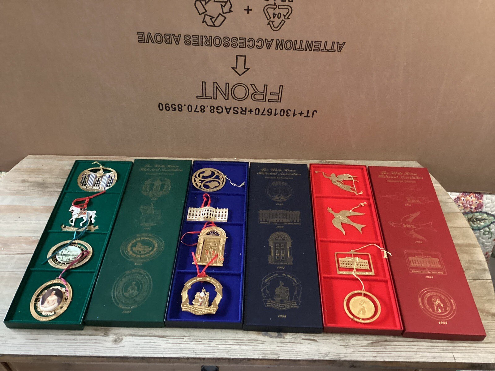 3 Set Of 4 Of The Historical Association Ornament Set Collection