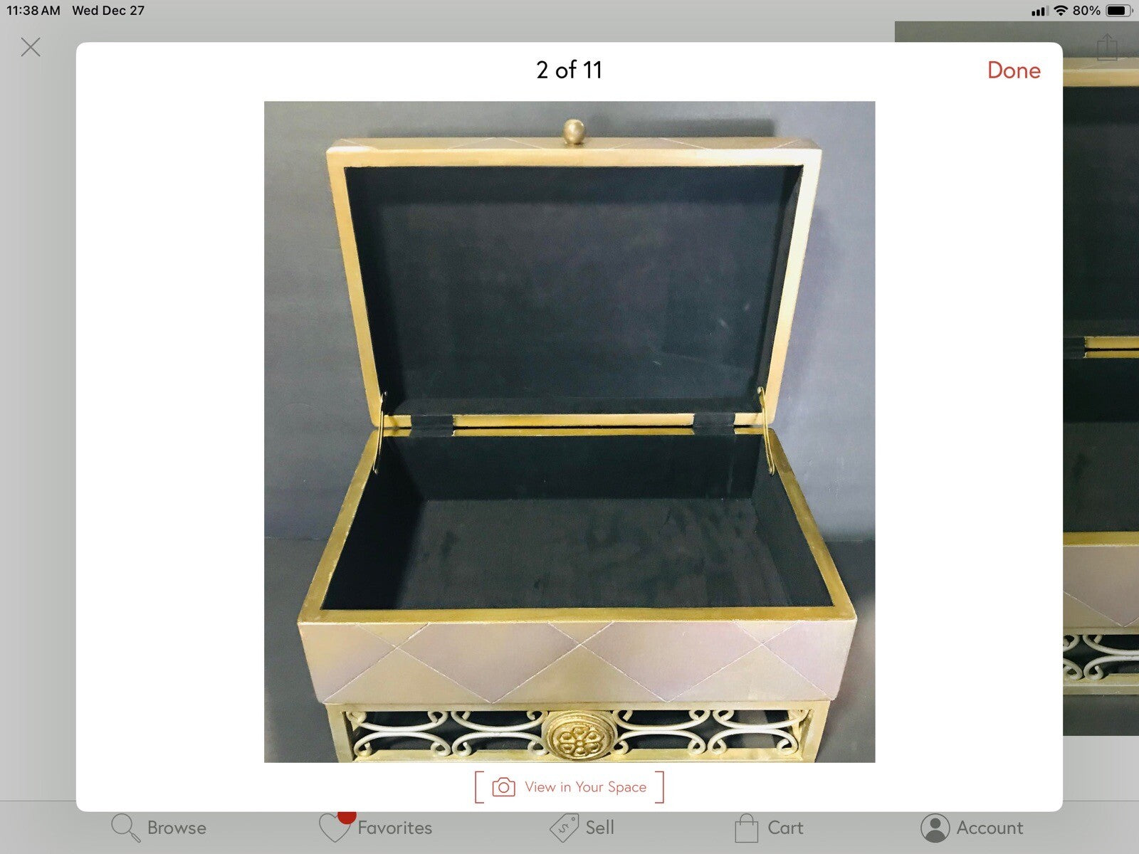 Mid Century Decorative Wooden Box