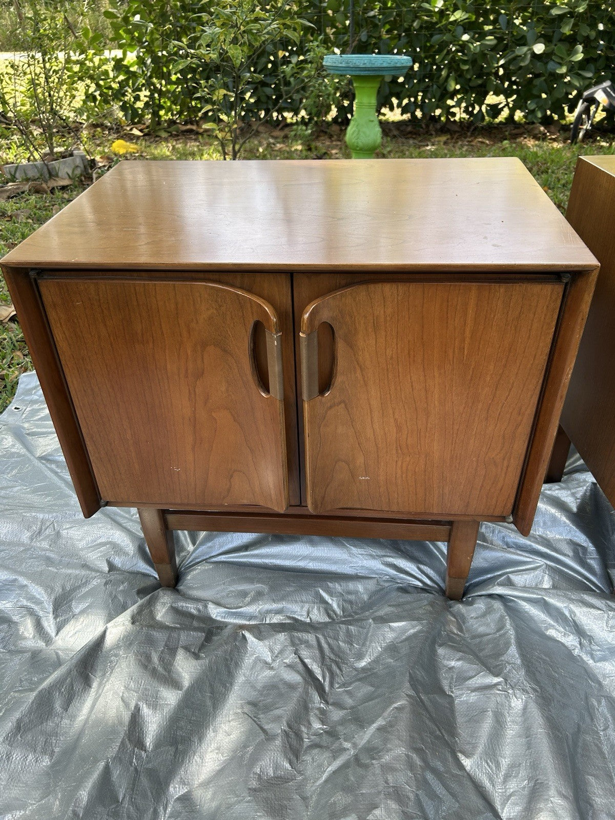 Set Of 2 Mid Century Wood NightStand