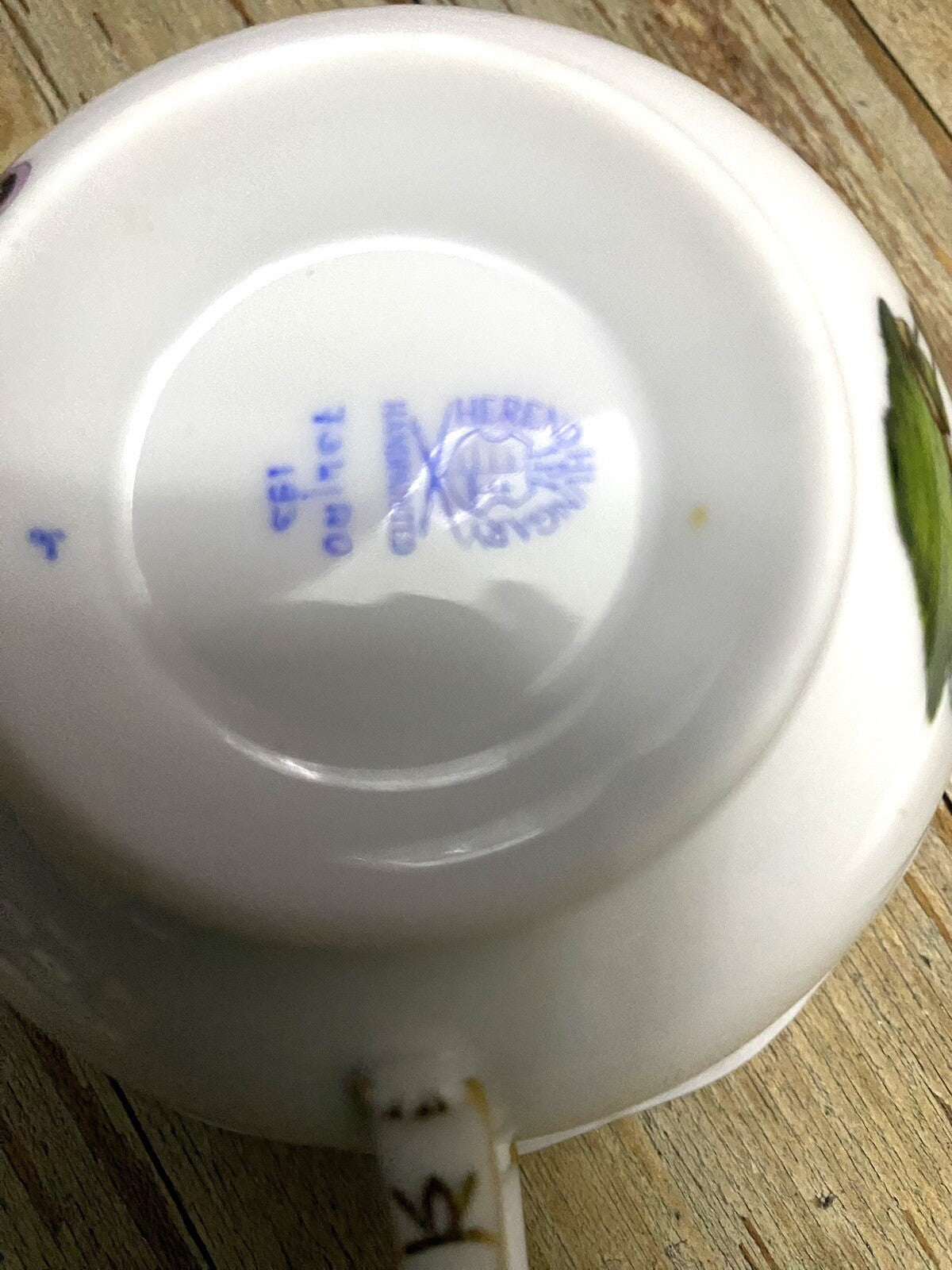 Vtg Herend Rothschild Birds Butterflies Jewelry Breakfast Cup & Saucer