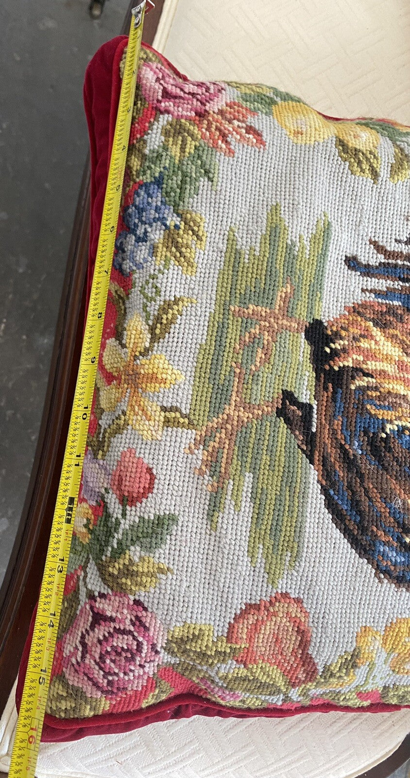 123creations Set Of 2 Needle Point Rooster Pillows