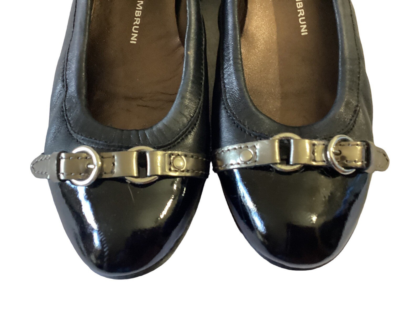Attilio Guisti Leombruni Black Flats Sz 38.5