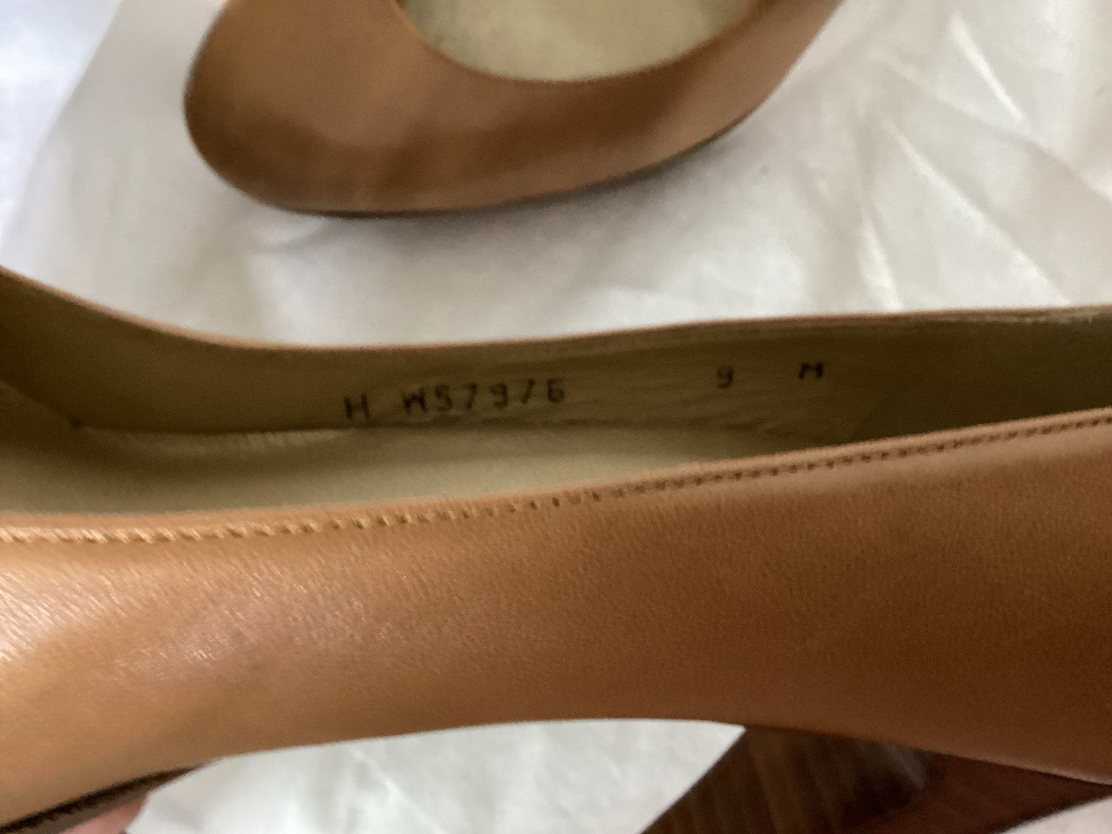 Stuart Weitzman Brown Leather Platform Round Toe 5” Heels Sz 9 M