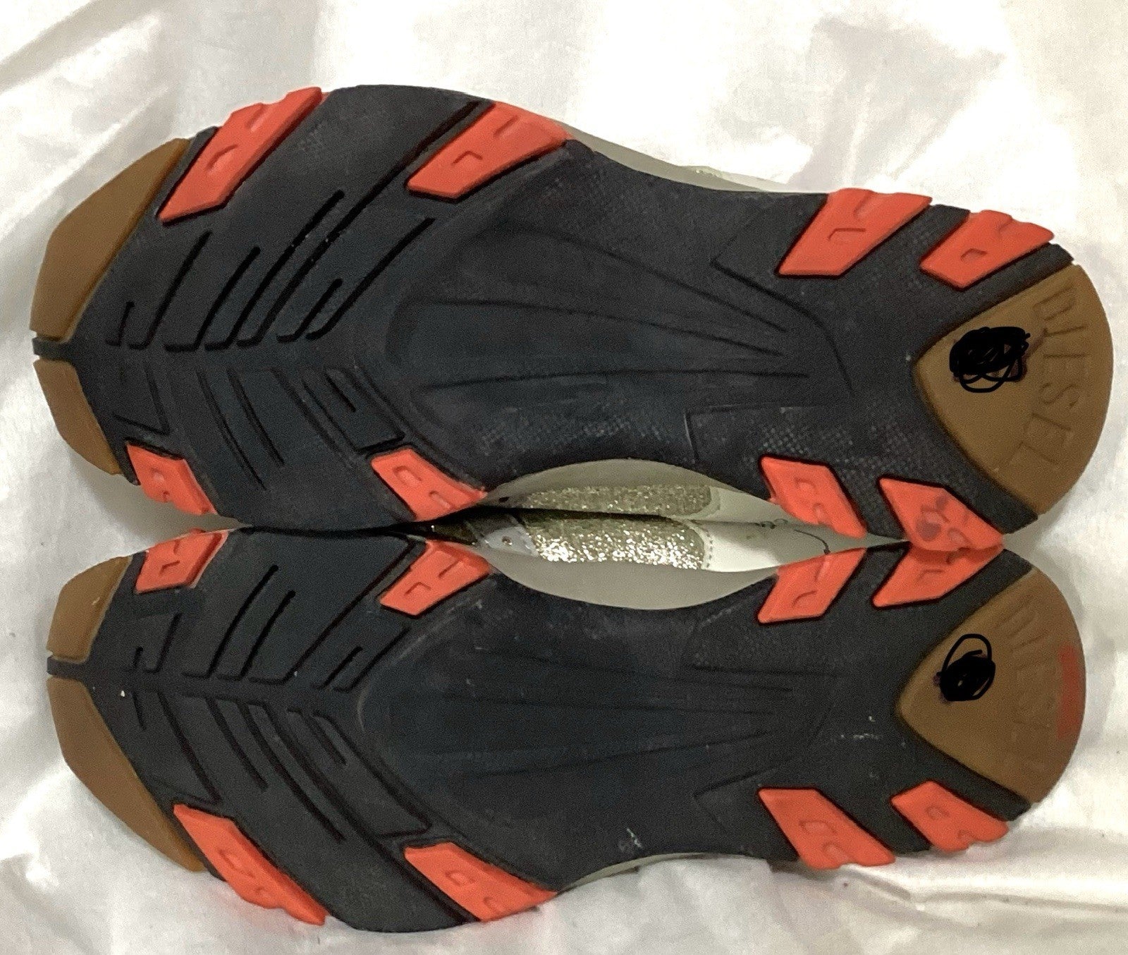 Diesel Orange/Beige/Gold Athletic women Slip On Shoes Size 7.5
