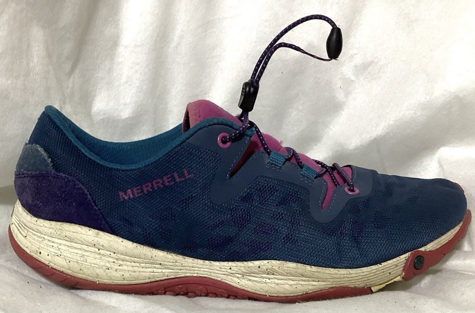 Merrell All Out Shine Trail Sneakers Shoes Women Blue/fuschia Size 8