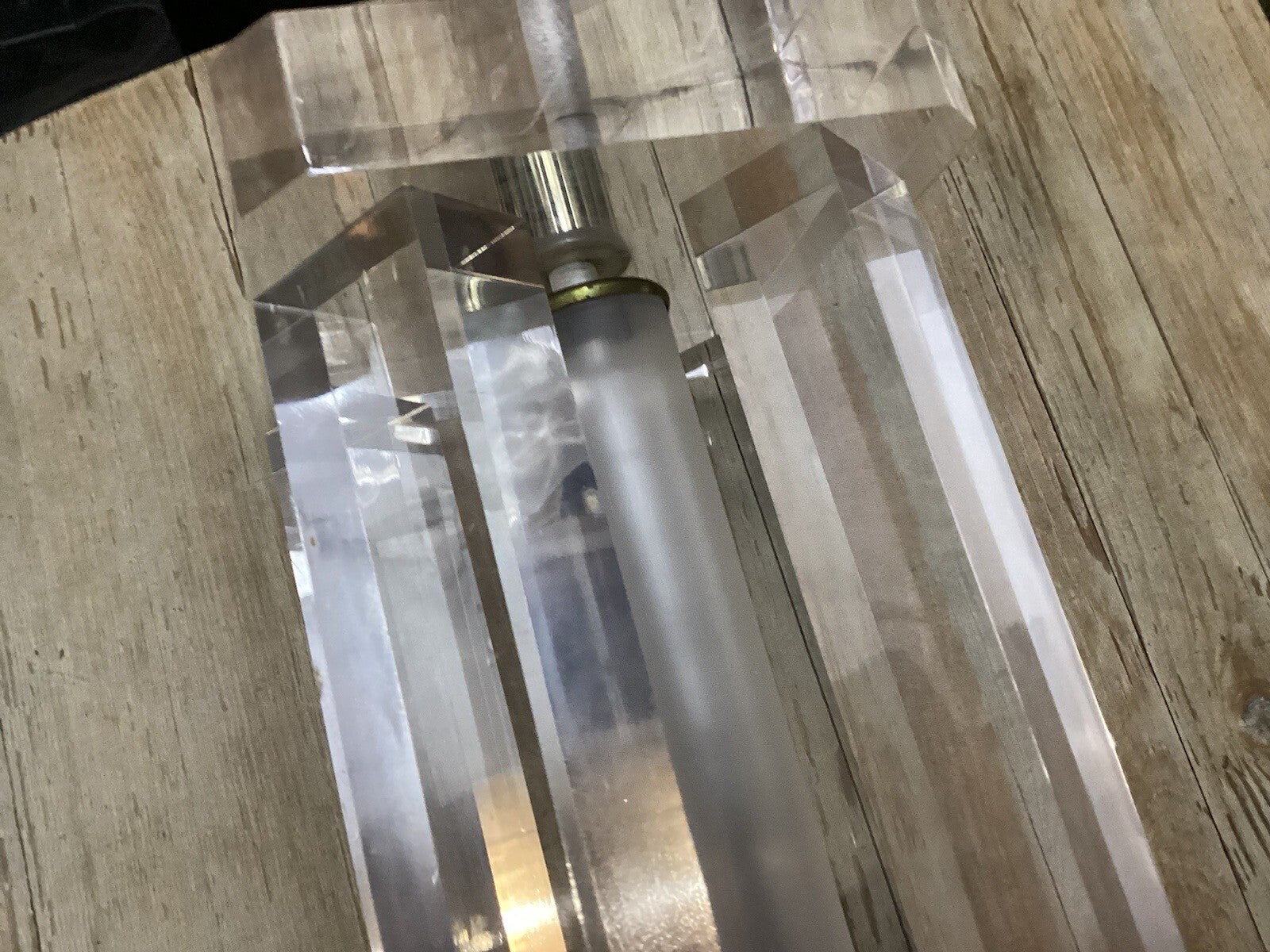 Vintage Tall Lucite Table Lamp