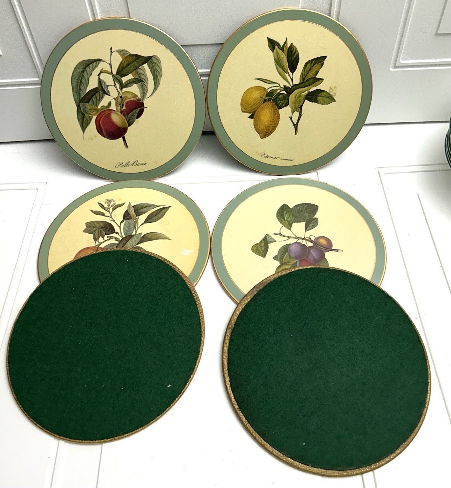 Set Of 6 Vintage Pimpernel Hooker Fruits Placemats