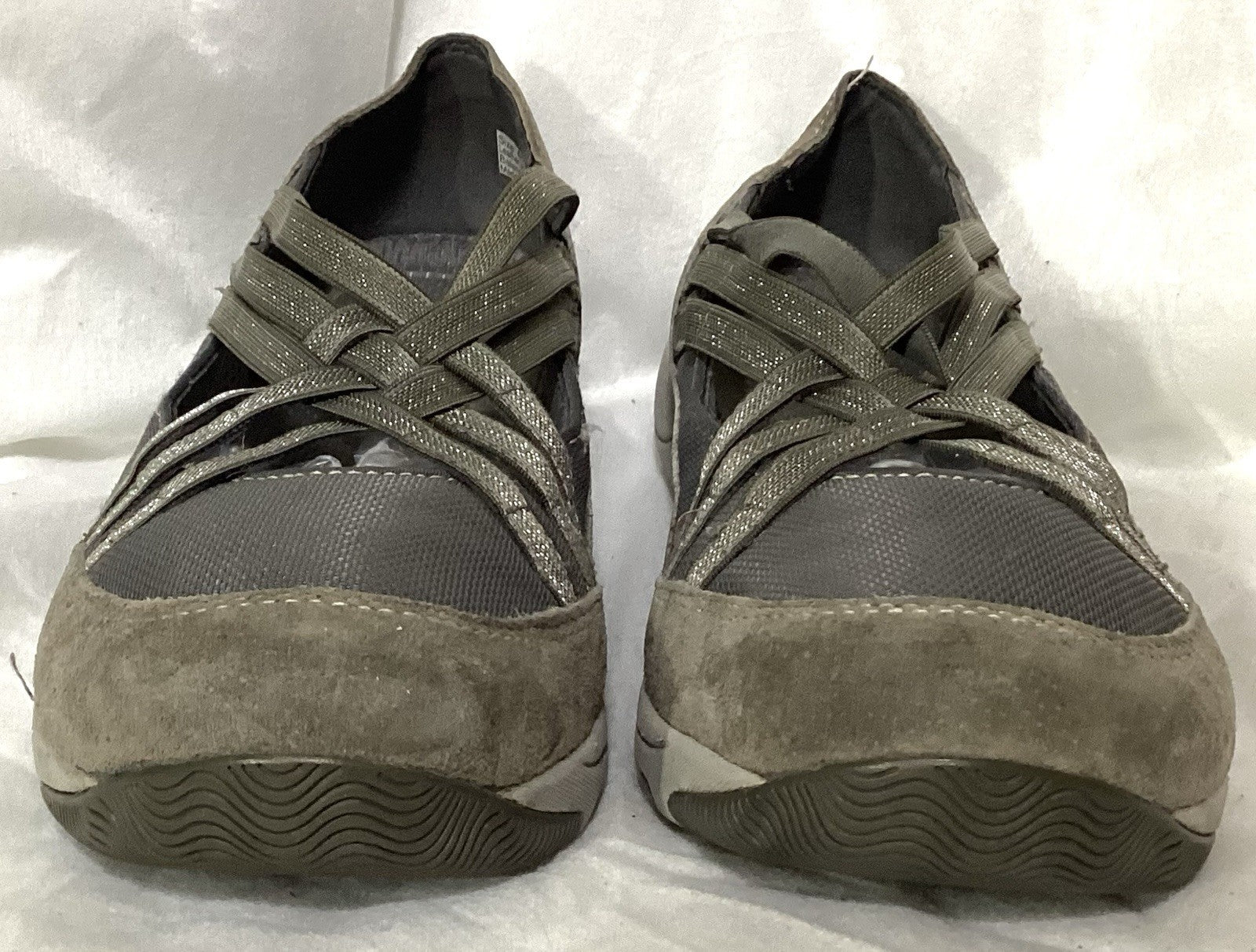 Dansko Beige Upper Suede Glittery Strappy Women Shoes Size 41