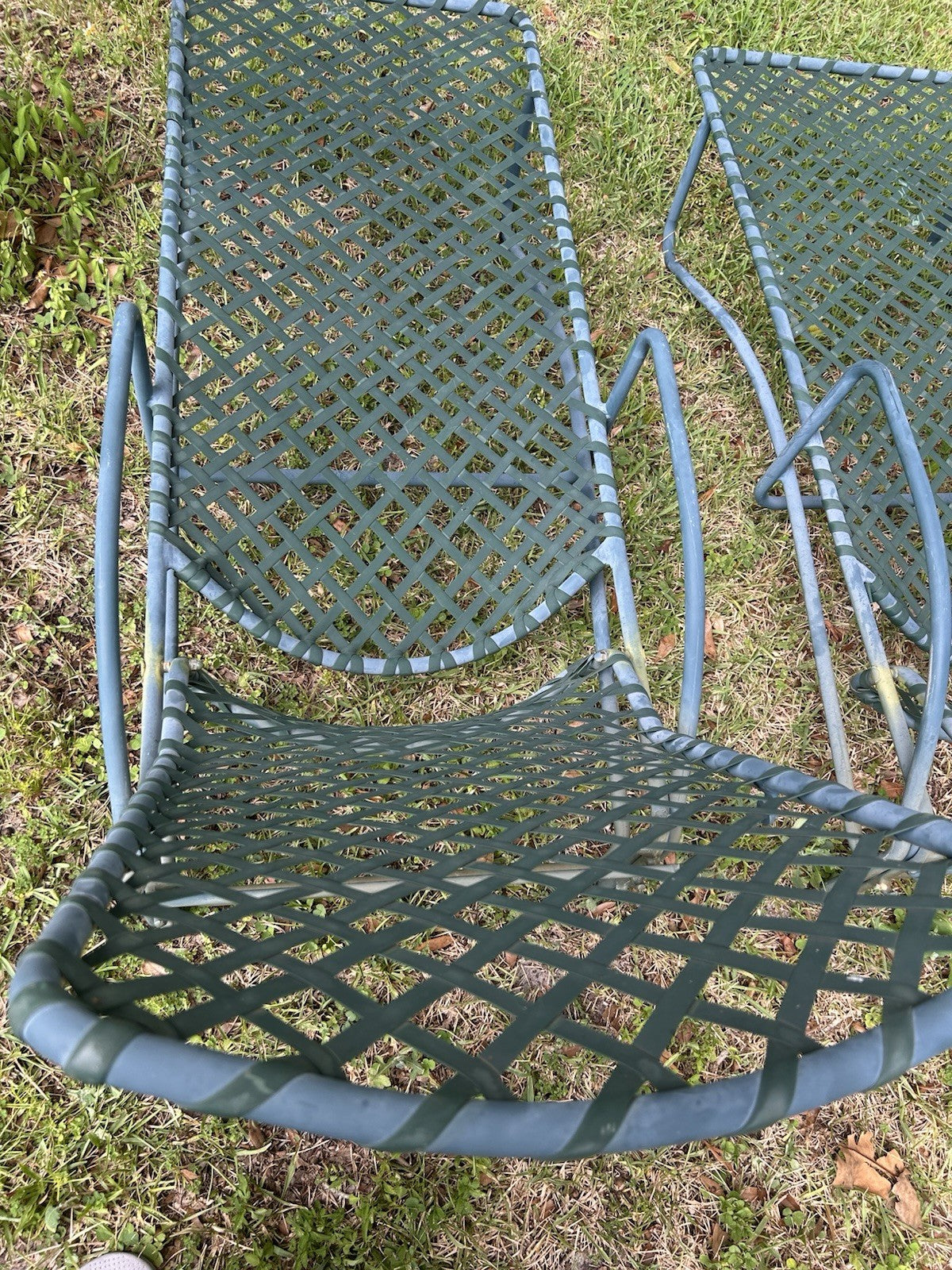 2 Brown Jordan Tamiami Green Lounge Chair 27Wx73Dx19H