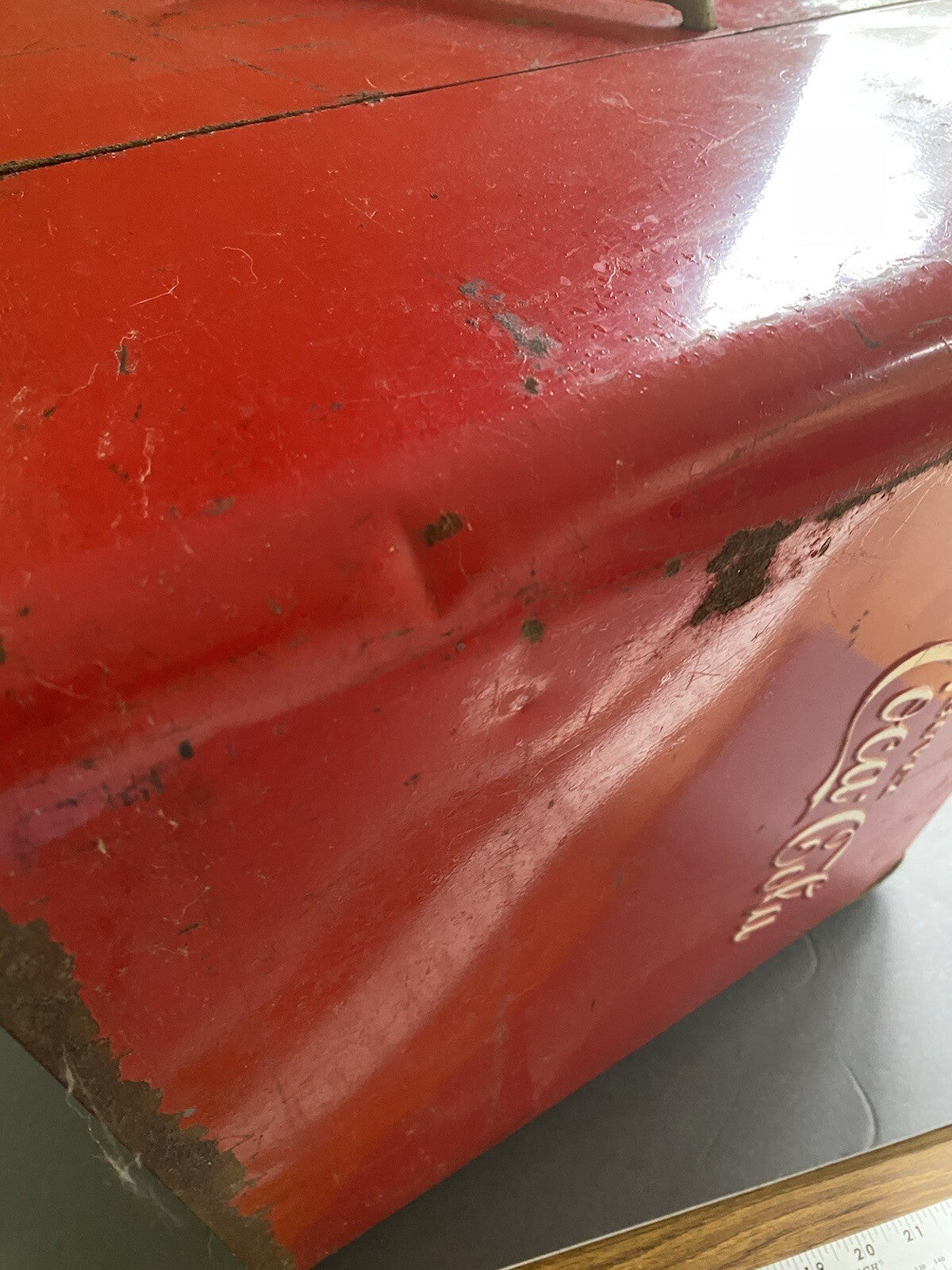 Vintage Heavy Coca Cola Ice Chest Cooler With Handle