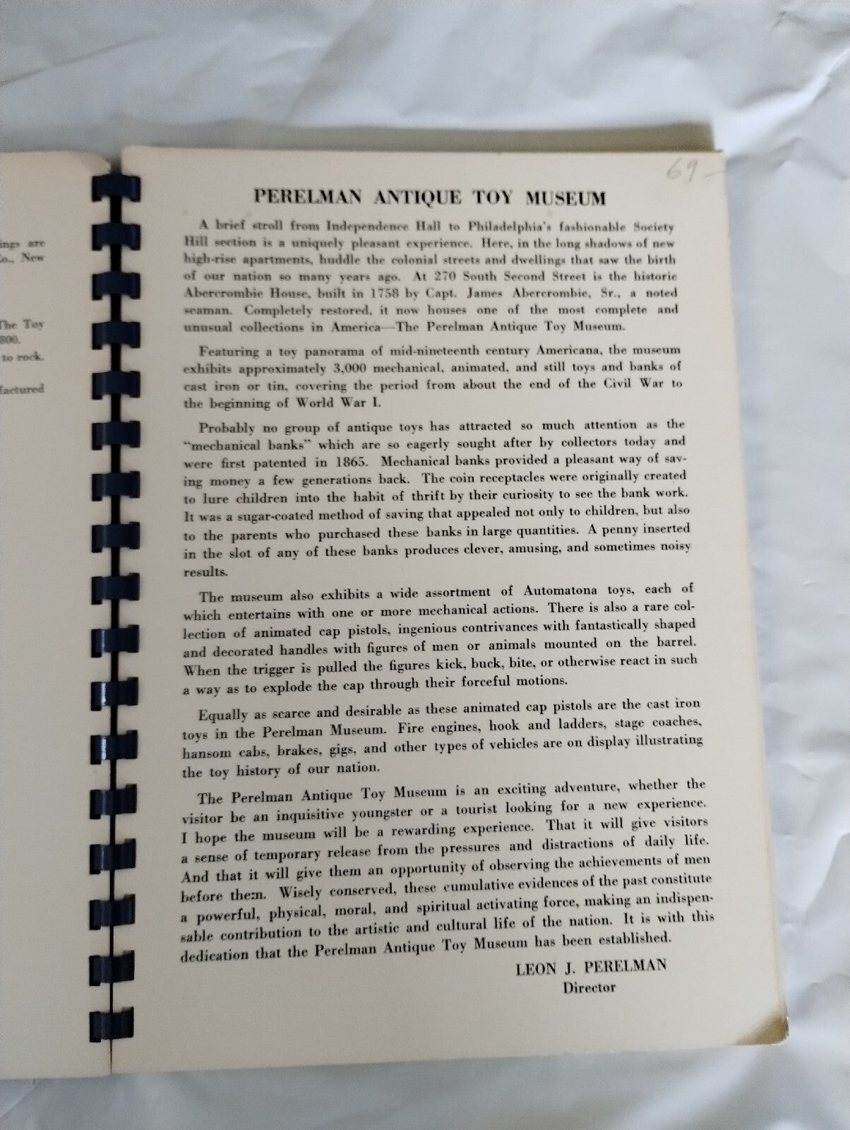 Perelman Antique Toy Museum book By Leon J Perelman