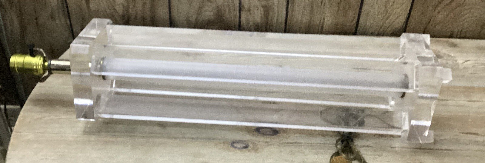 Vintage Tall Lucite Table Lamp