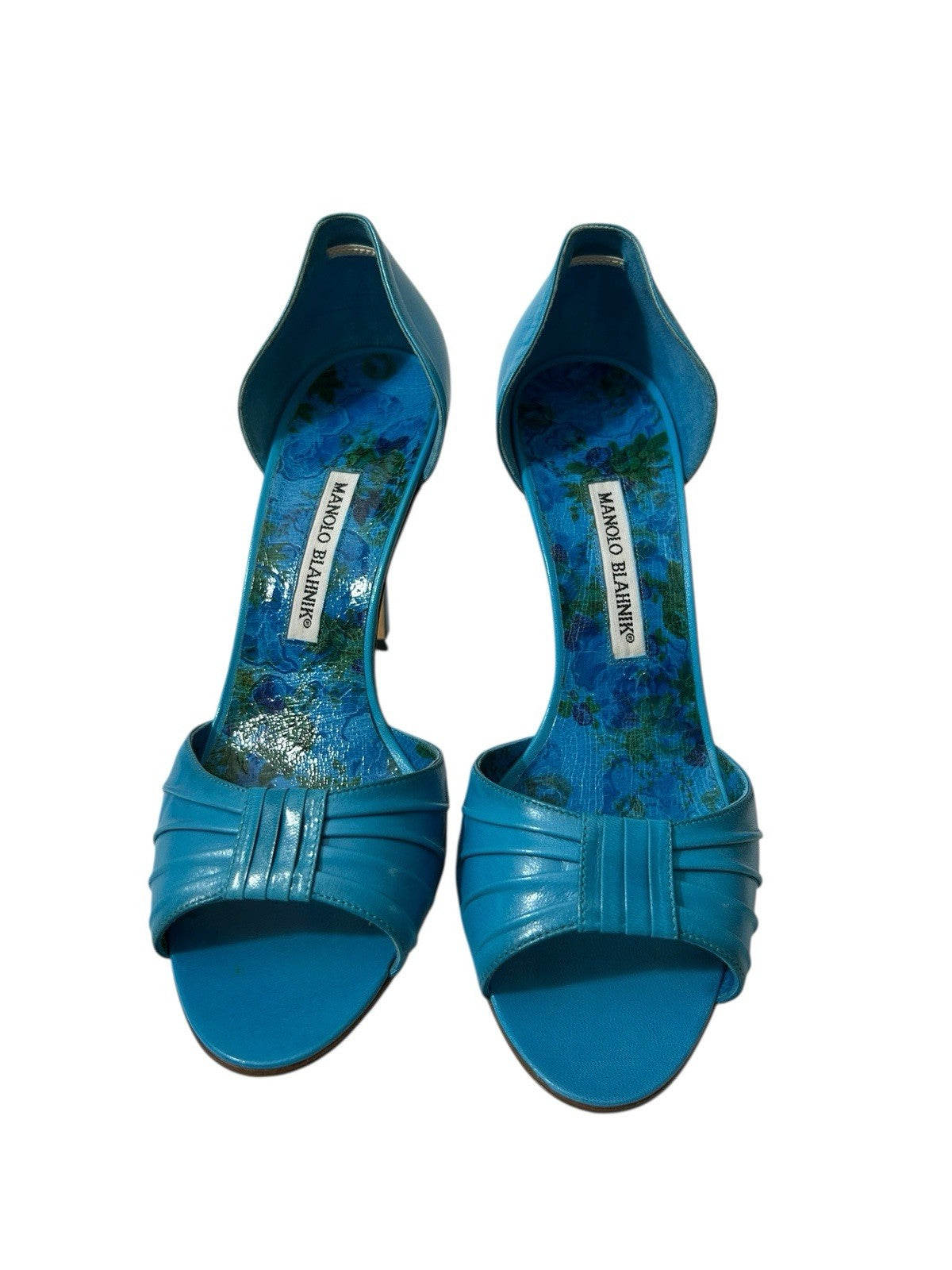 Blue Manolo Blahnik Women Shoes SZ 39.5