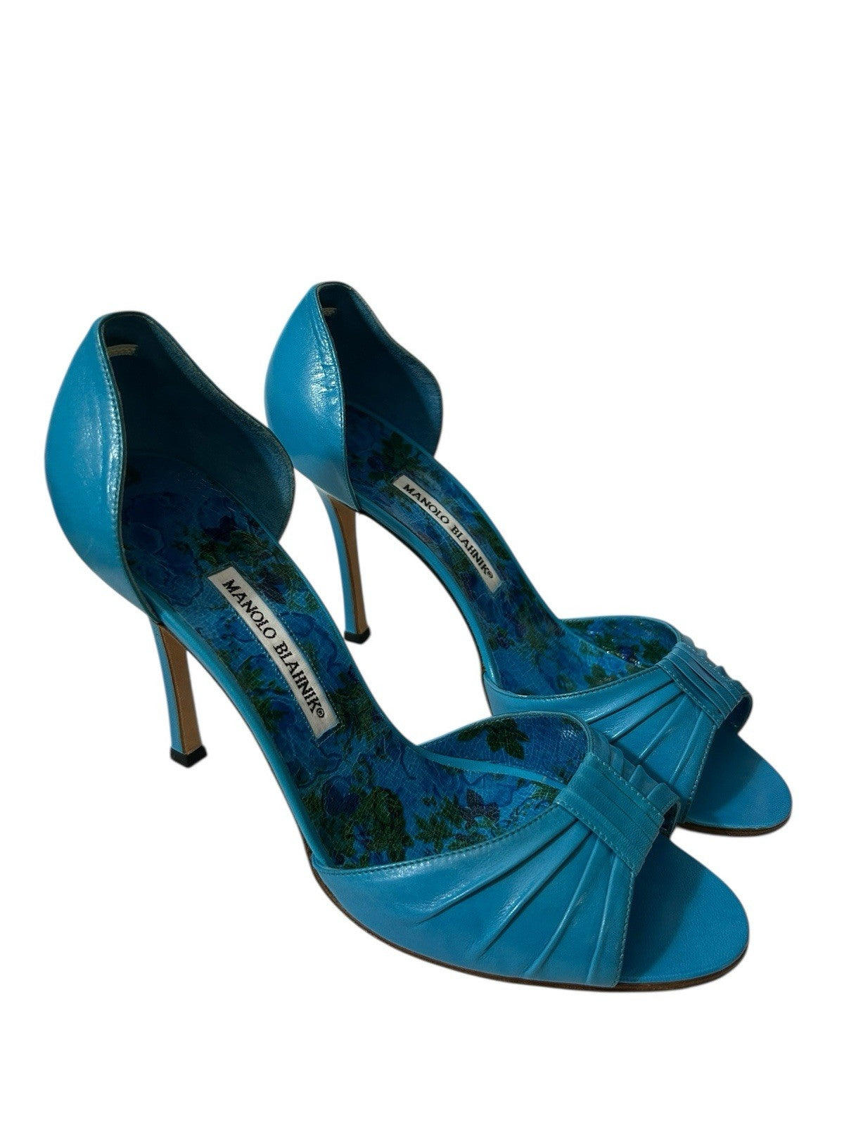 Blue Manolo Blahnik Women Shoes SZ 39.5