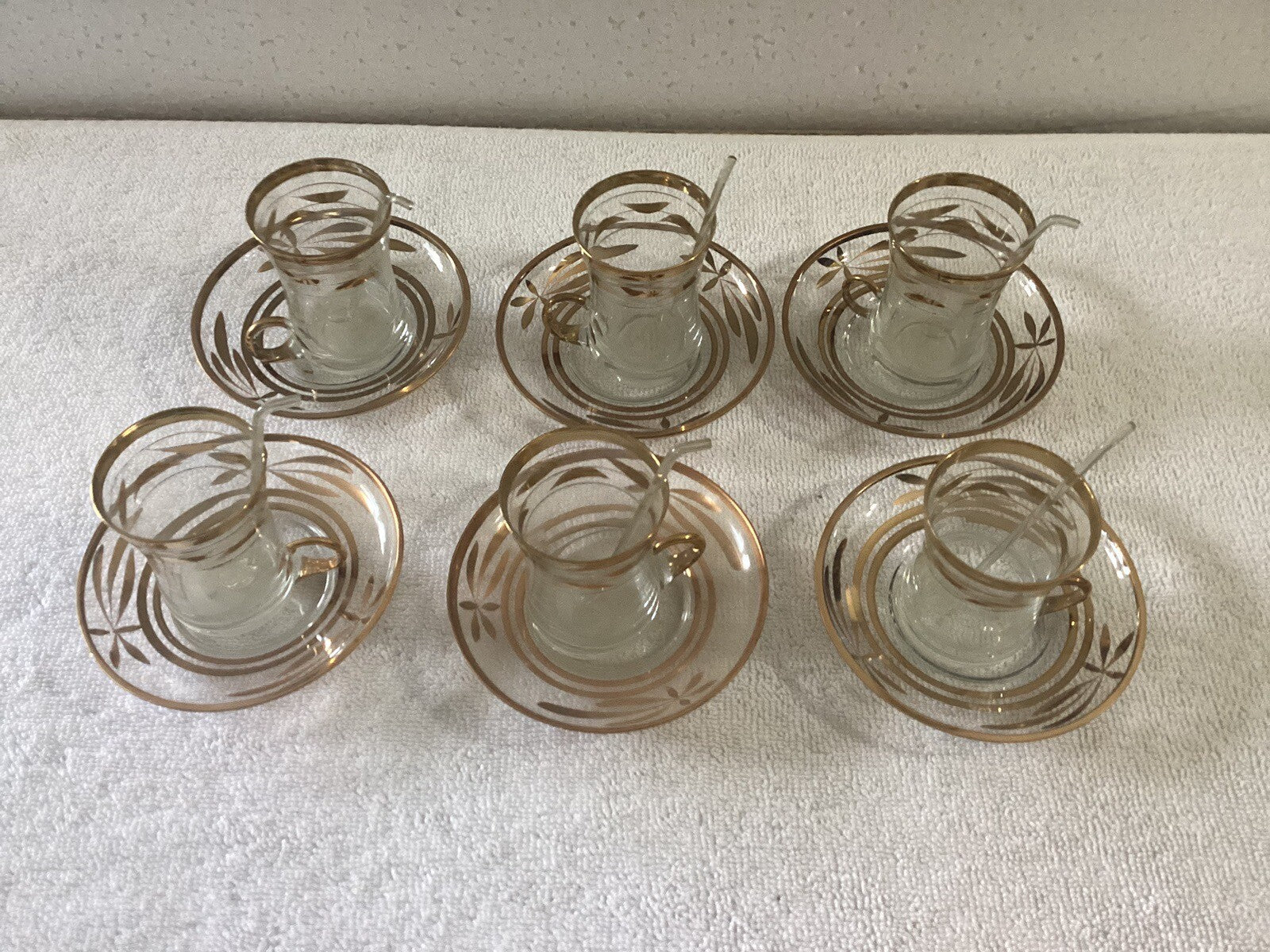 Genuine Vintage Arabic tea glasses 18 Pieces set