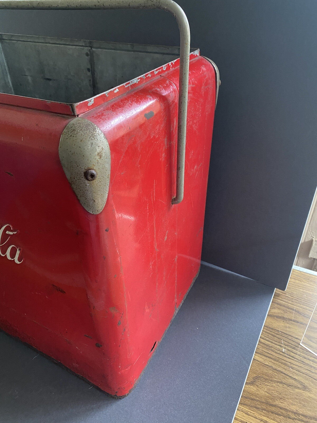 Vintage Heavy Coca Cola Ice Chest Cooler With Handle