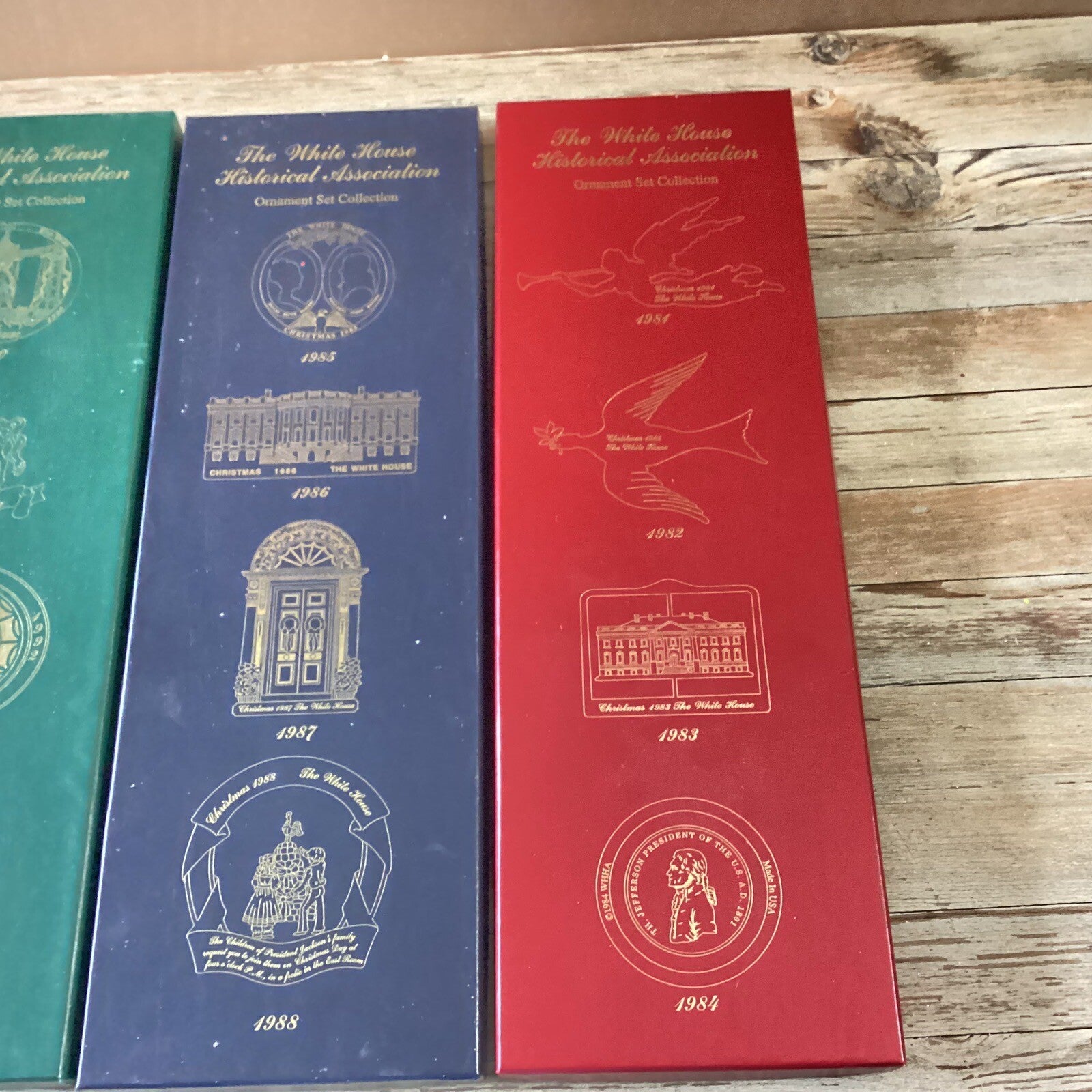 3 Set Of 4 Of The Historical Association Ornament Set Collection