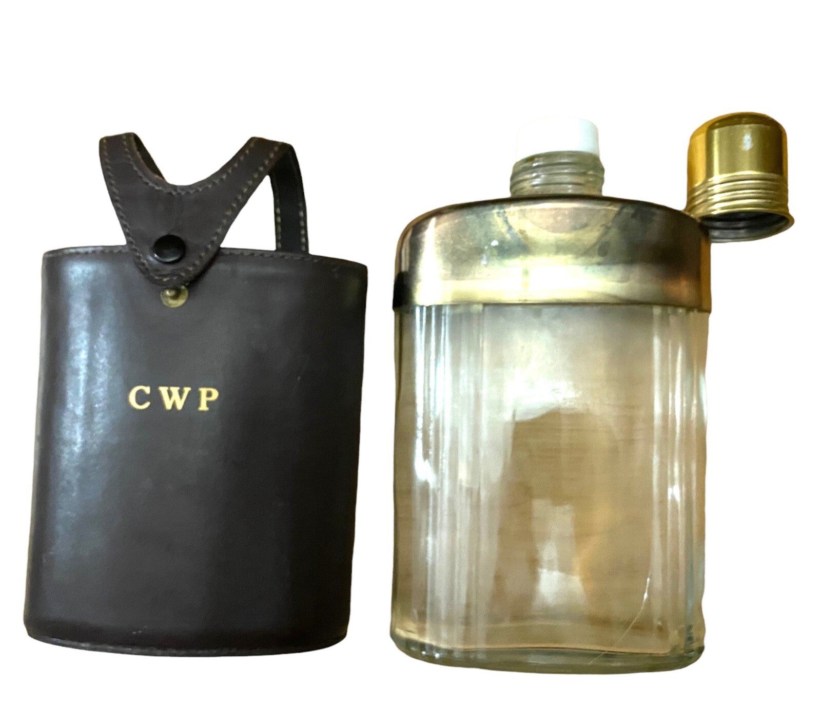 Vintage Saddle whiskey Flask 12 oz