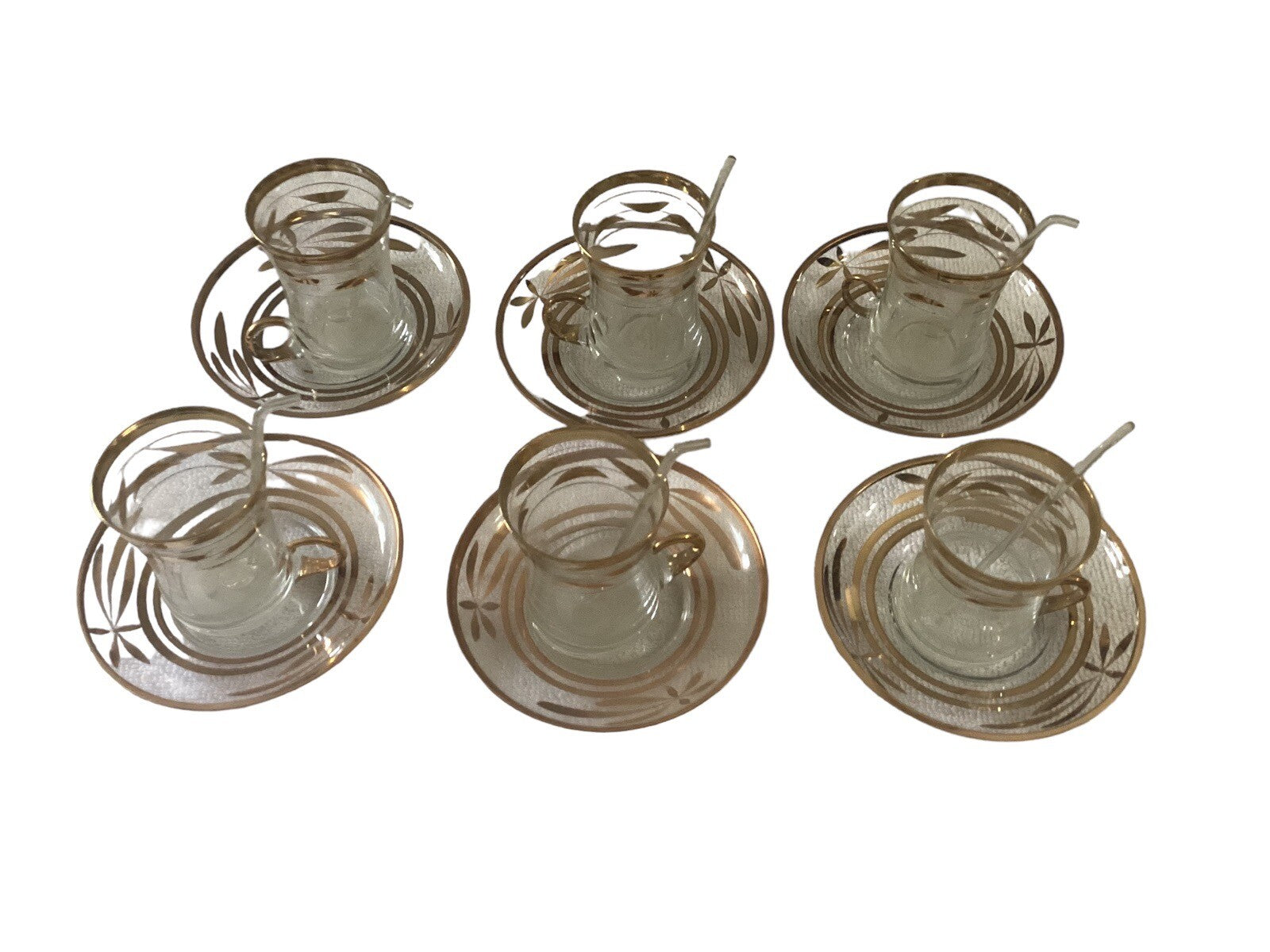Genuine Vintage Arabic tea glasses 18 Pieces set