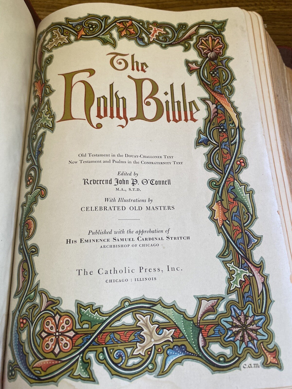 Holy Bible Edited by Rev. John P. O'Connell 1951