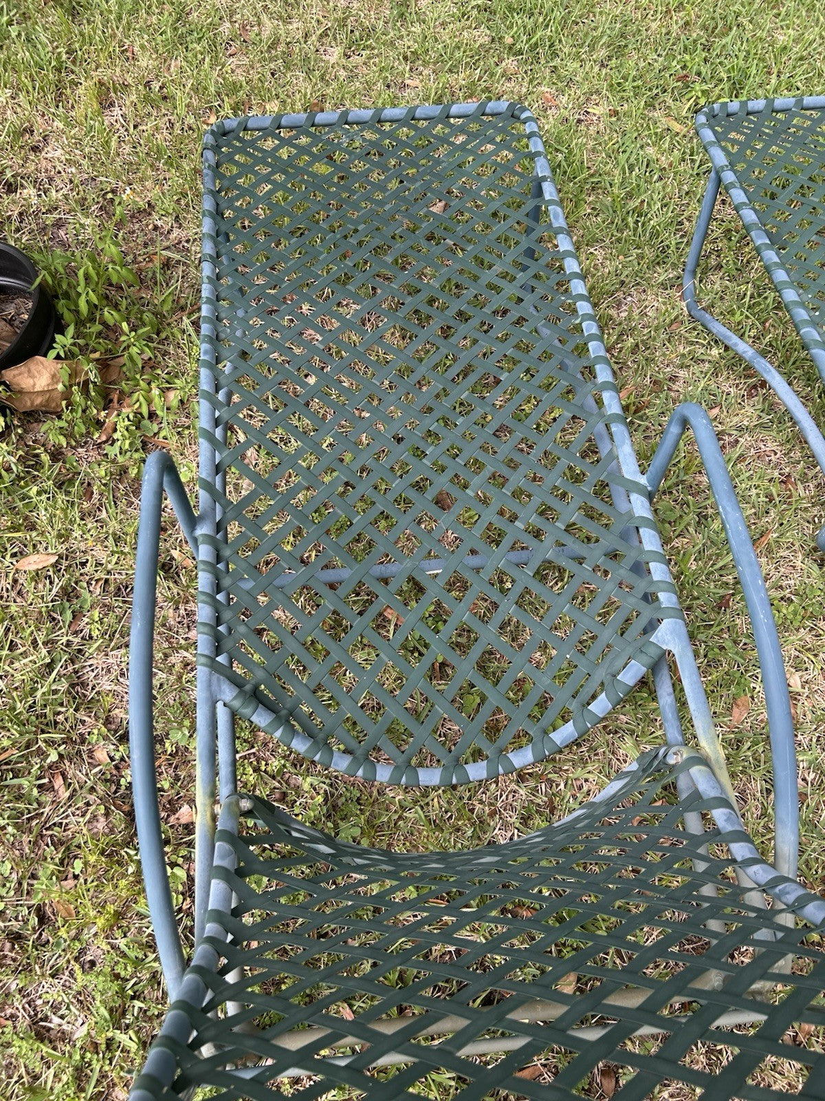 2 Brown Jordan Tamiami Green Lounge Chair 27Wx73Dx19H