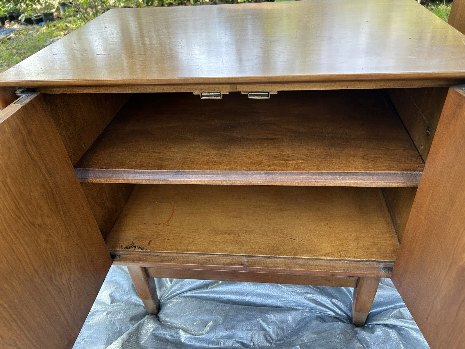 Set Of 2 Mid Century Wood NightStand