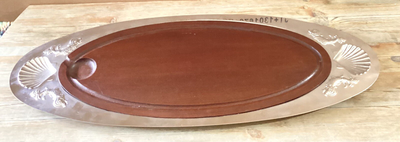Jean Couzon Serving Oval Double 17” Tray From France