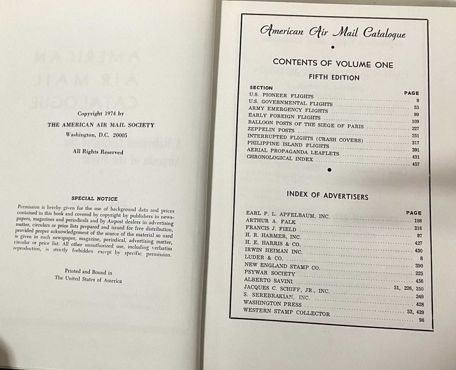Book-American Air Mail Catalogue-5th Edition/Volume 1,2,3 #444