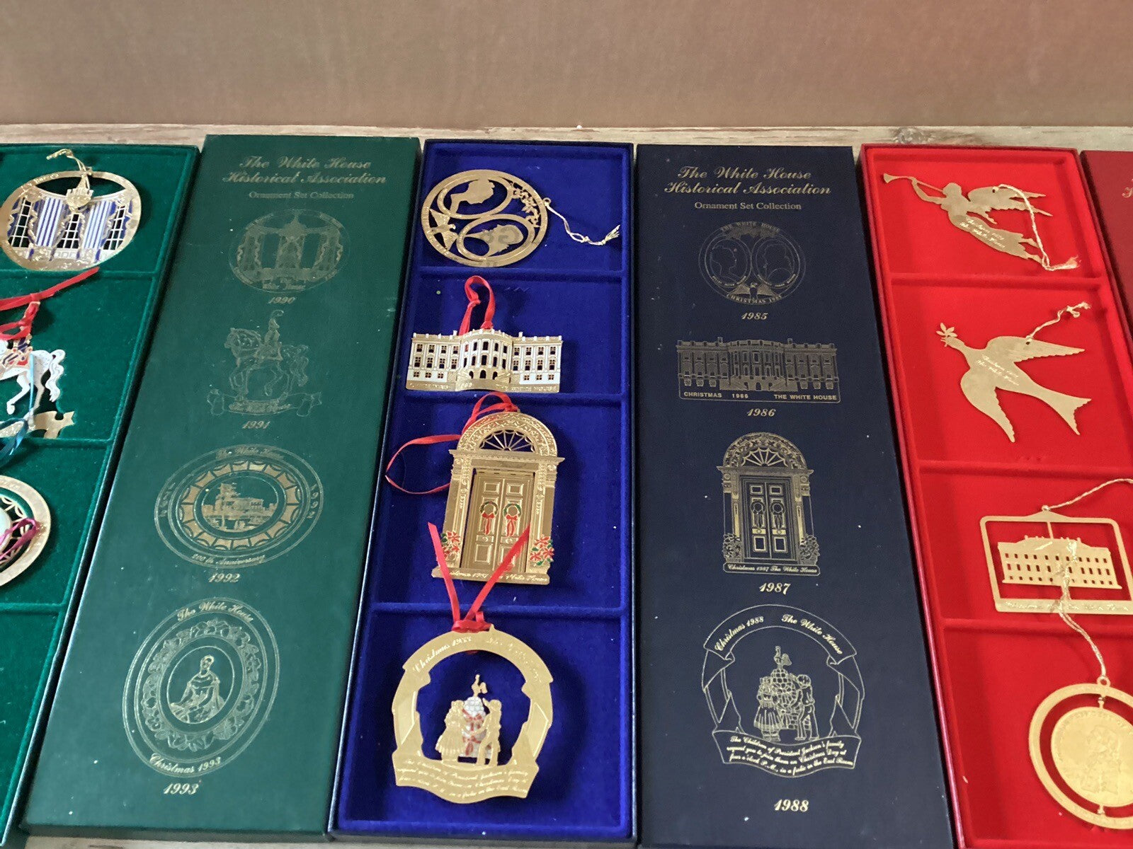 3 Set Of 4 Of The Historical Association Ornament Set Collection