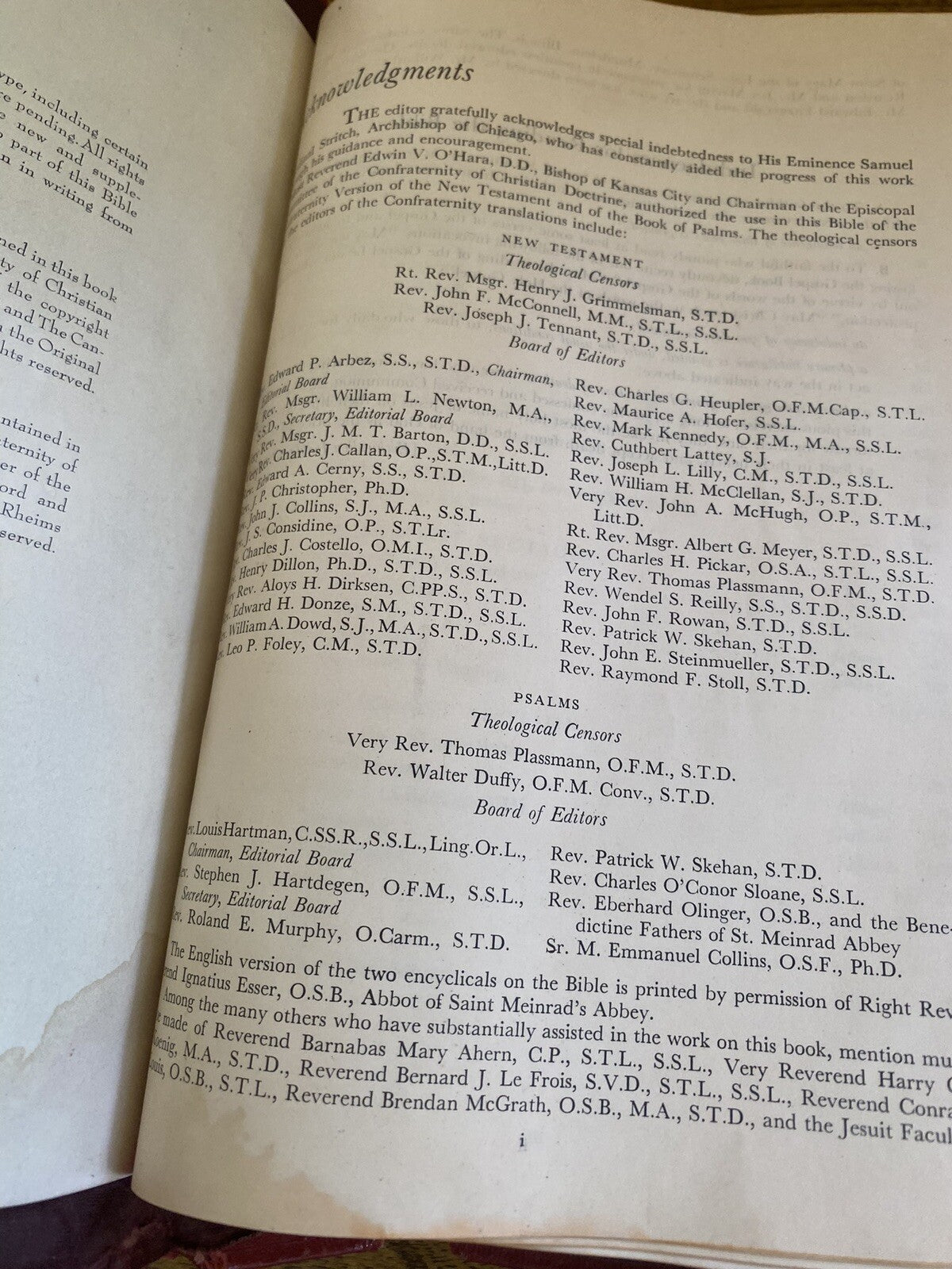 Holy Bible Edited by Rev. John P. O'Connell 1951