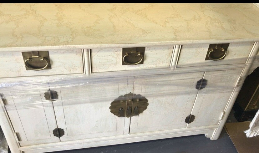Century Furniture Sabota Asian White Cabinet