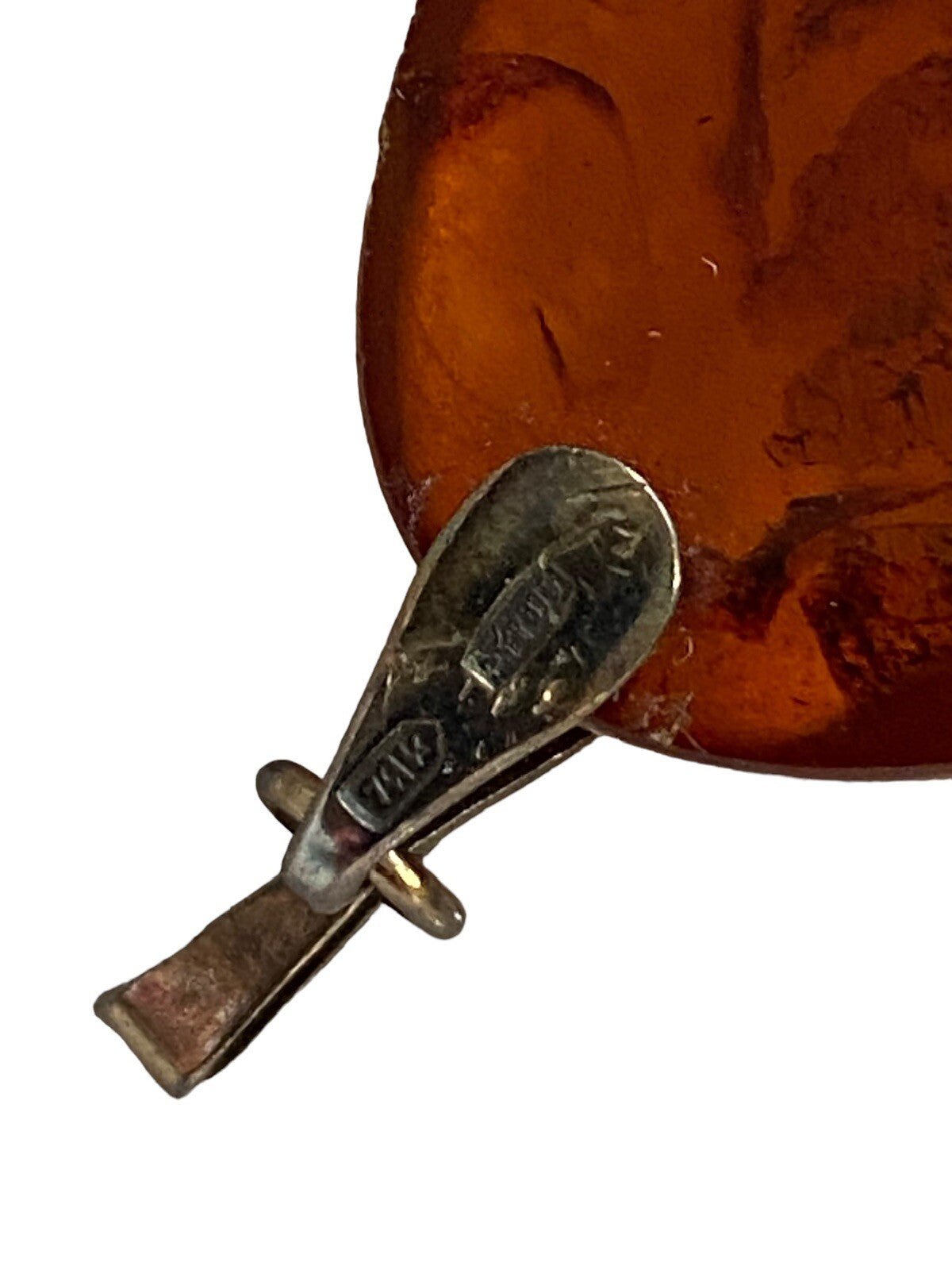 Large Vintage Amber Pendant