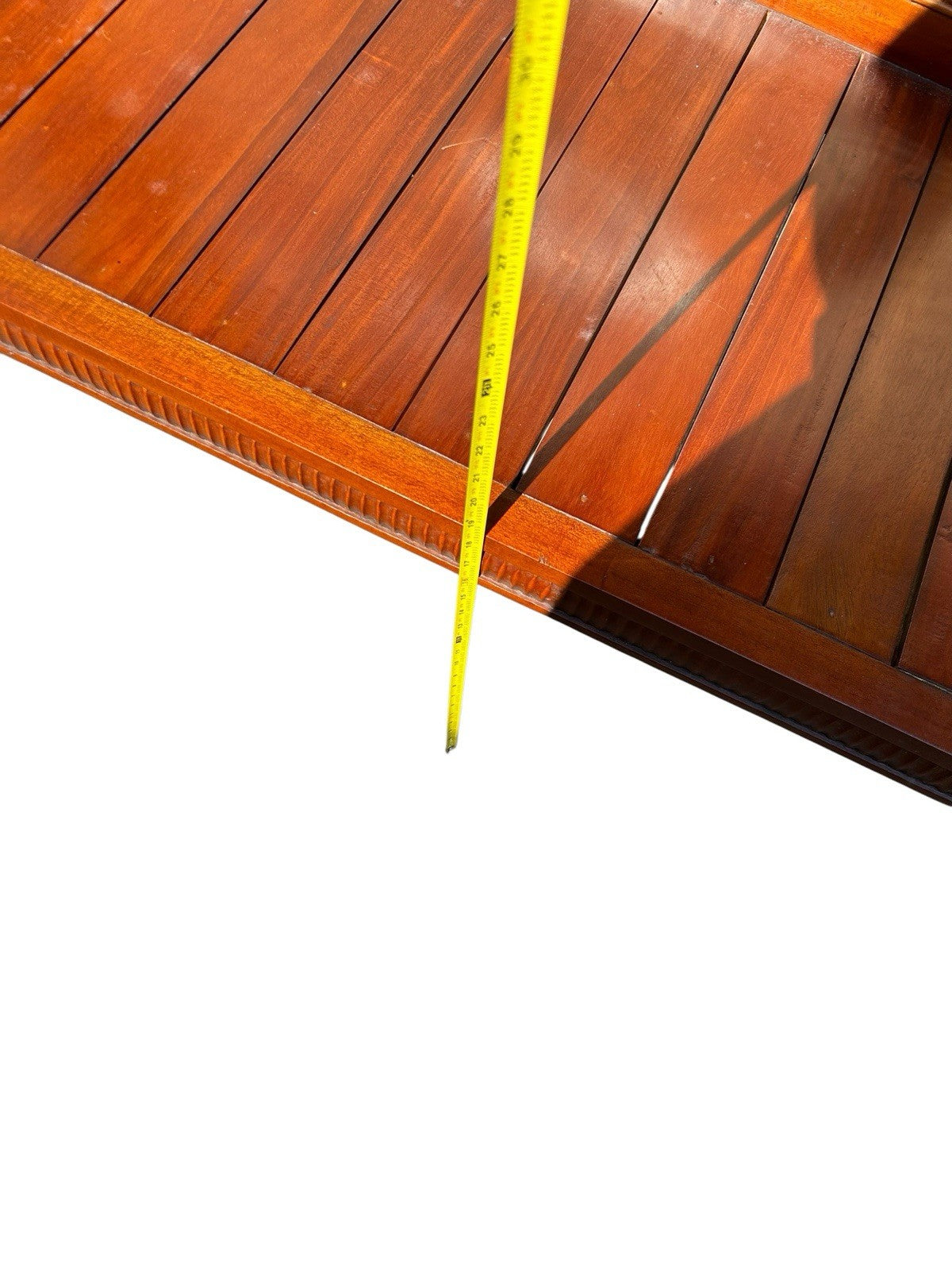 Italian Cane Back Wooden Bench With Cushion