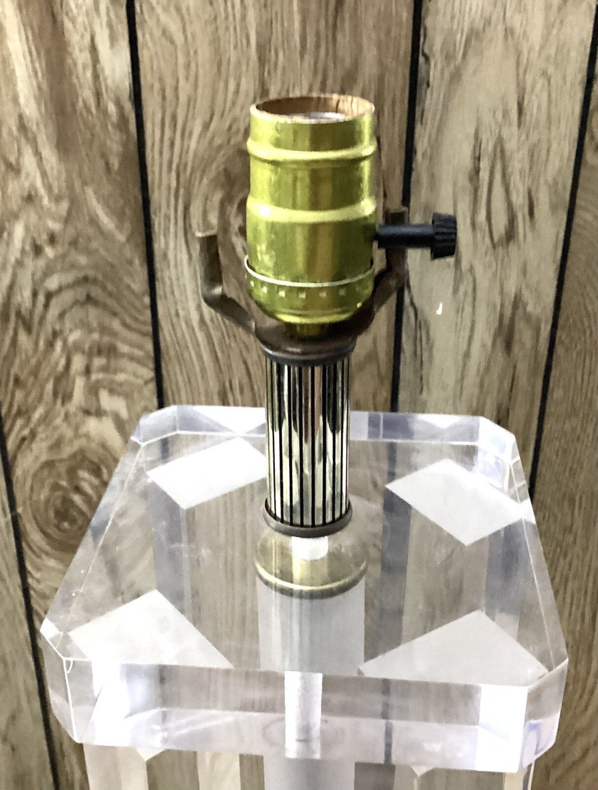 Vintage Tall Lucite Table Lamp