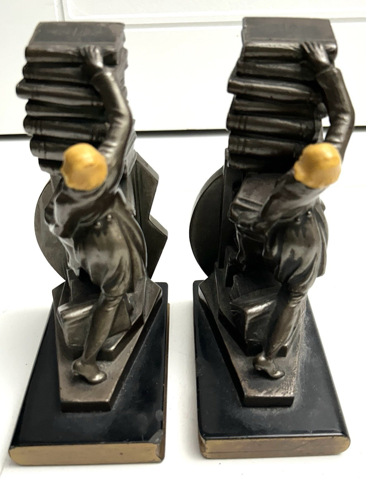 PM Craftsman Struggling Librarian Bookends Originally By John Ruhr