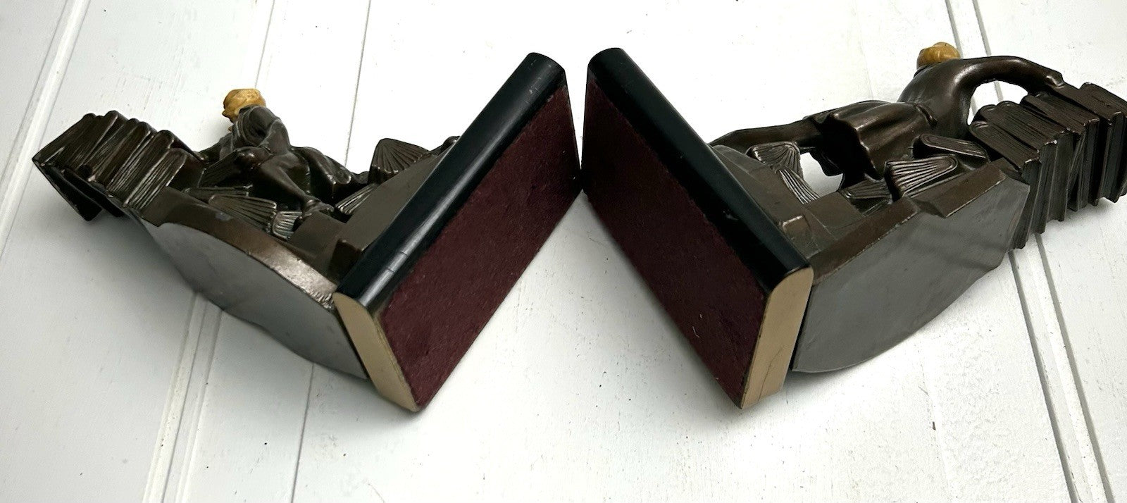 PM Craftsman Struggling Librarian Bookends Originally By John Ruhr