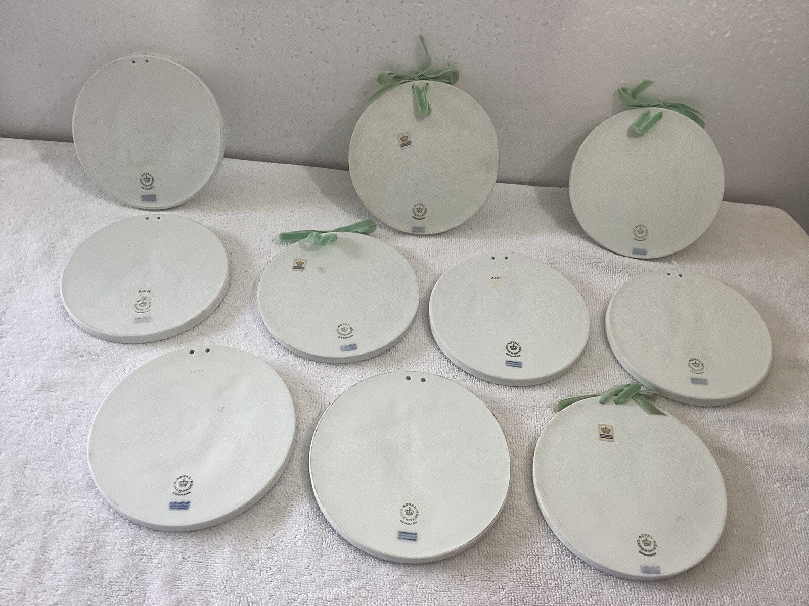 10 Royal Copenhagen Bisque Plates