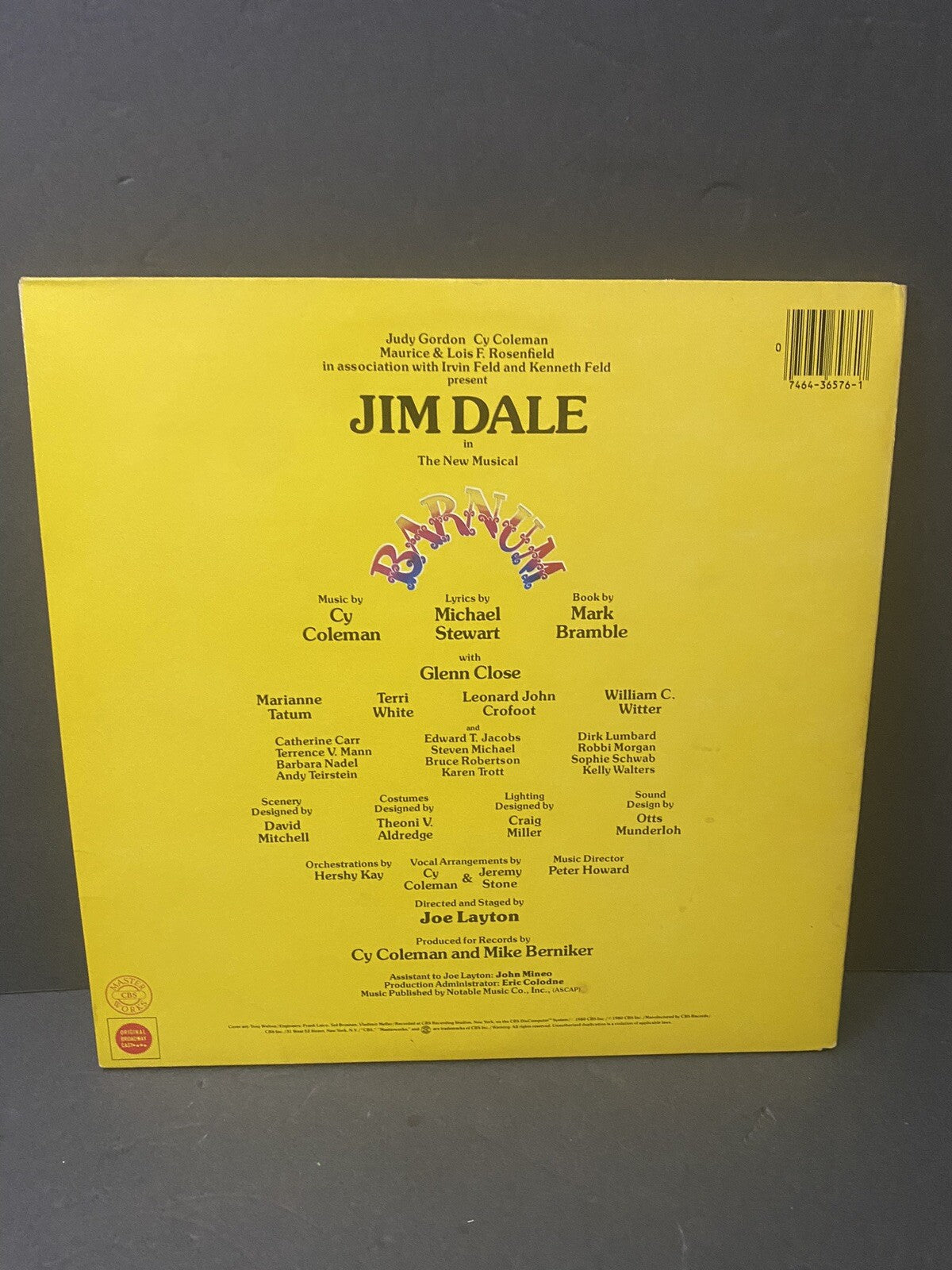 JIM DALE IN BARNUM THE NEW MUSICAL Lp RECORD GATEFOLD SEALED