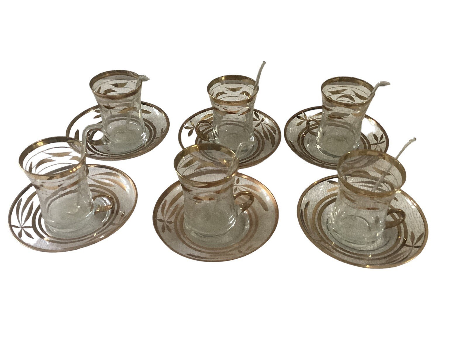 Genuine Vintage Arabic tea glasses 18 Pieces set
