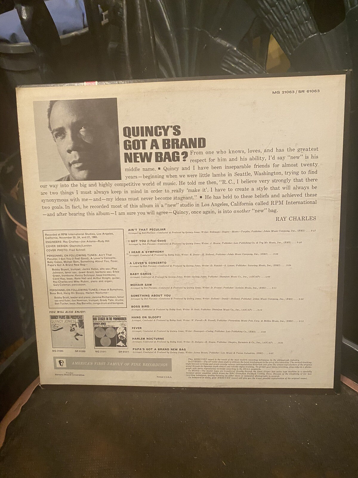 Quincy Jones, Vinyl, Quincy's Got A Brand New Bag MONO/ Gold Label PROMO NM-/VG+
