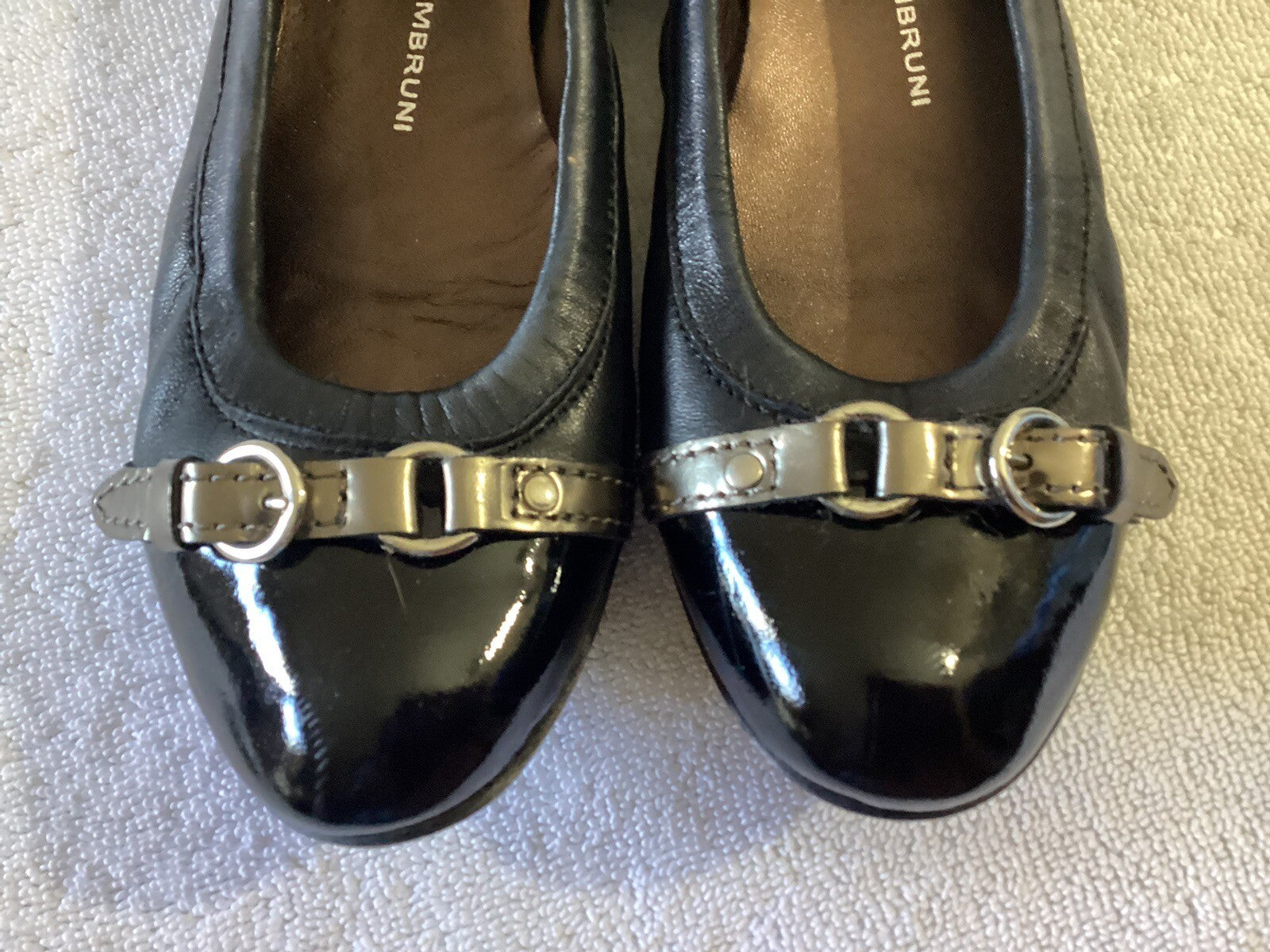 Attilio Guisti Leombruni Black Flats Sz 38.5