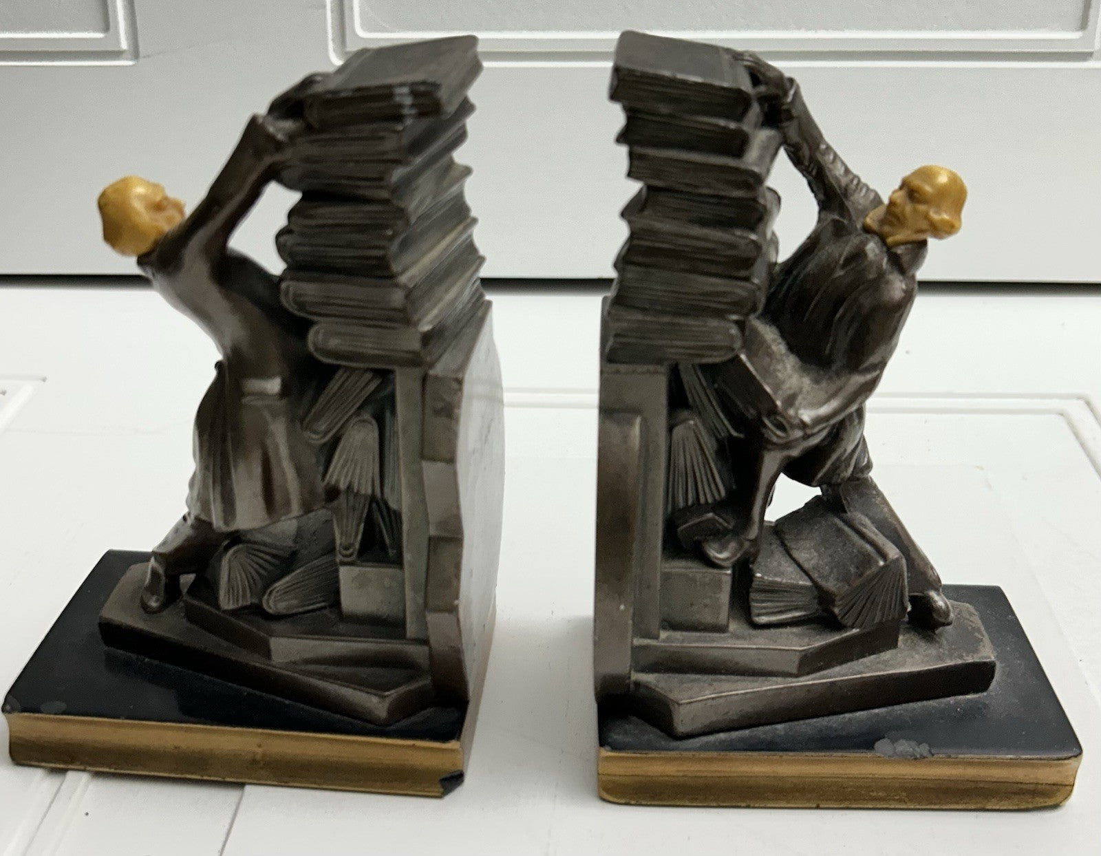 PM Craftsman Struggling Librarian Bookends Originally By John Ruhr