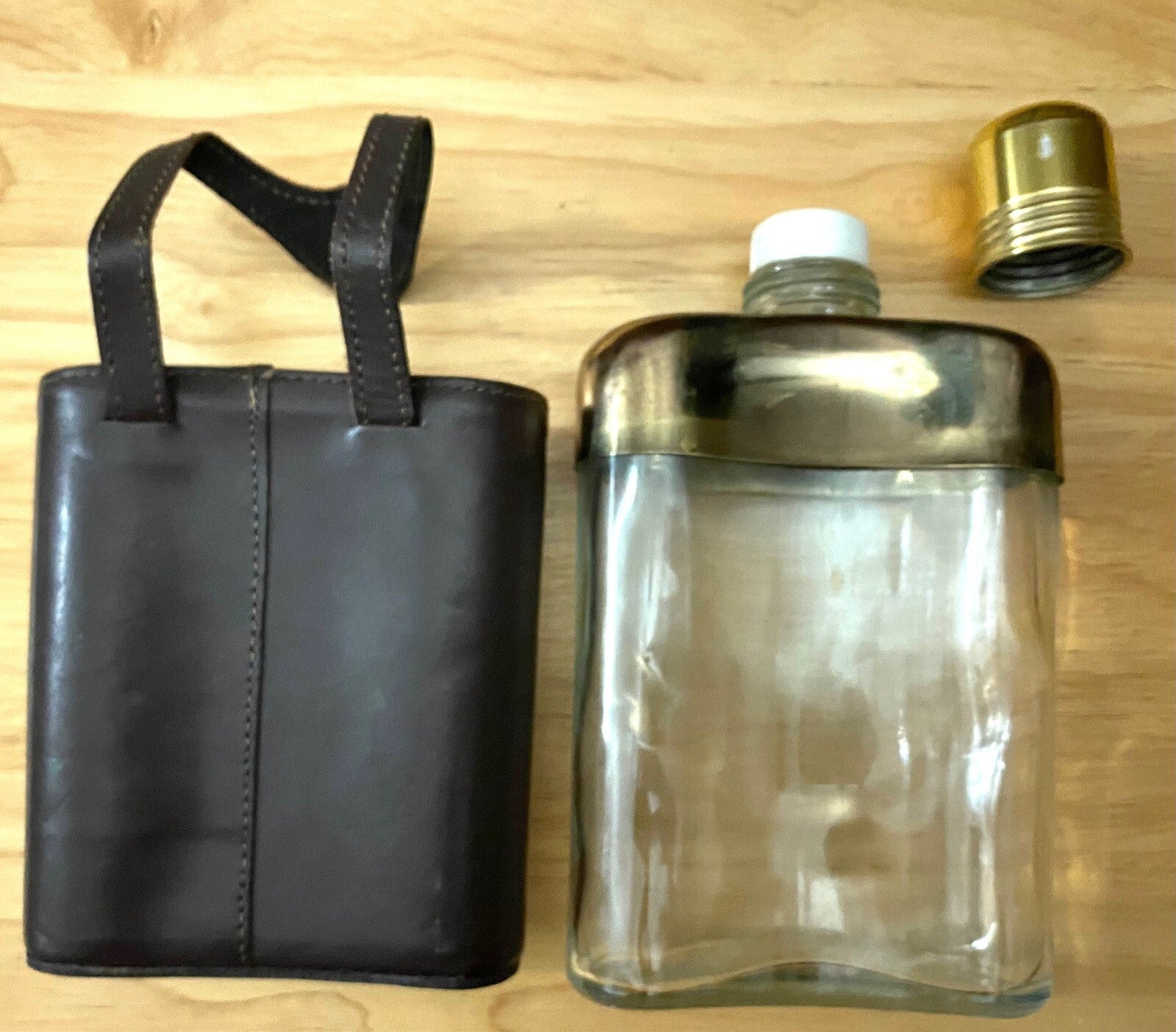 Vintage Saddle whiskey Flask 12 oz