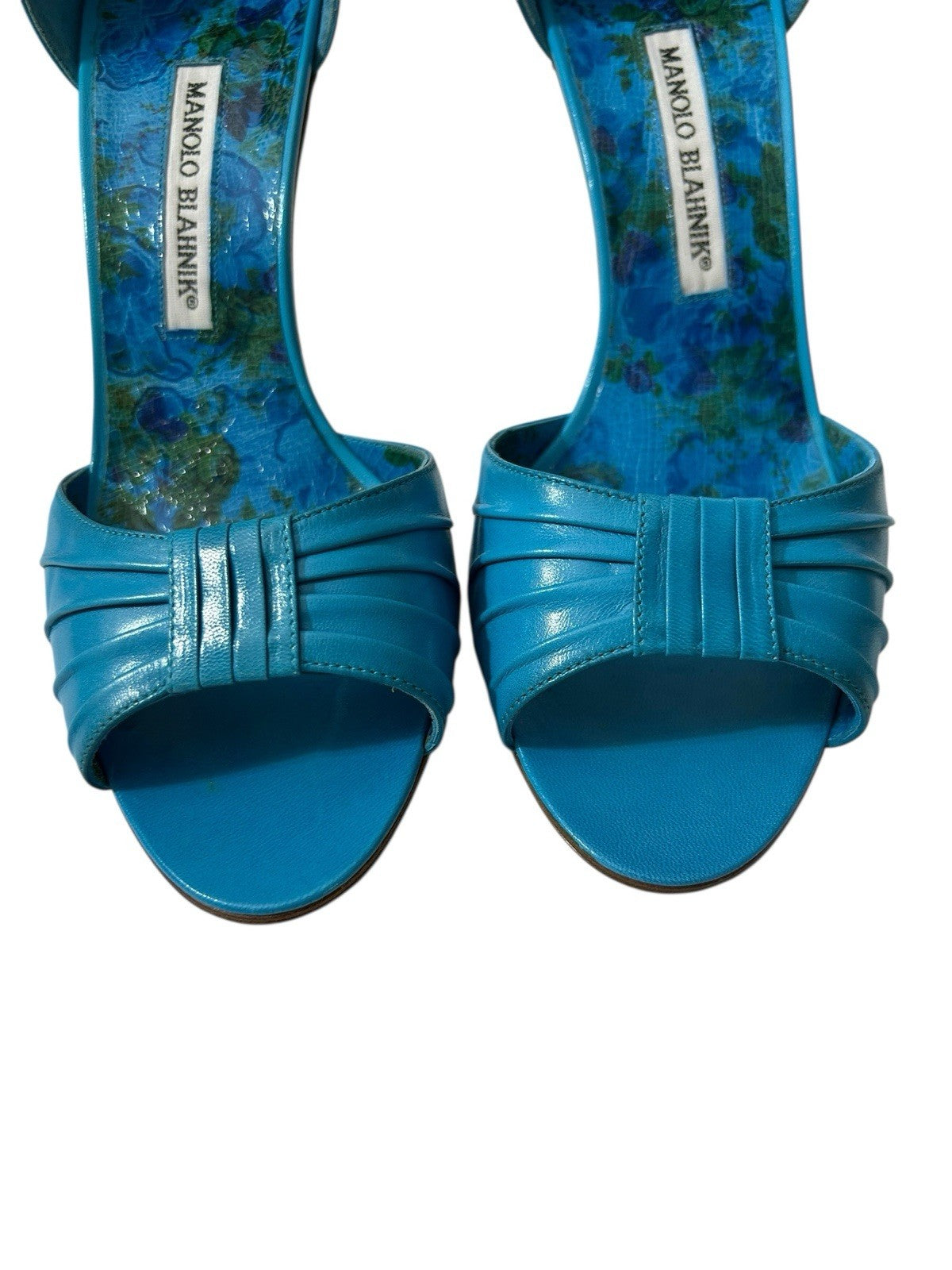 Blue Manolo Blahnik Women Shoes SZ 39.5