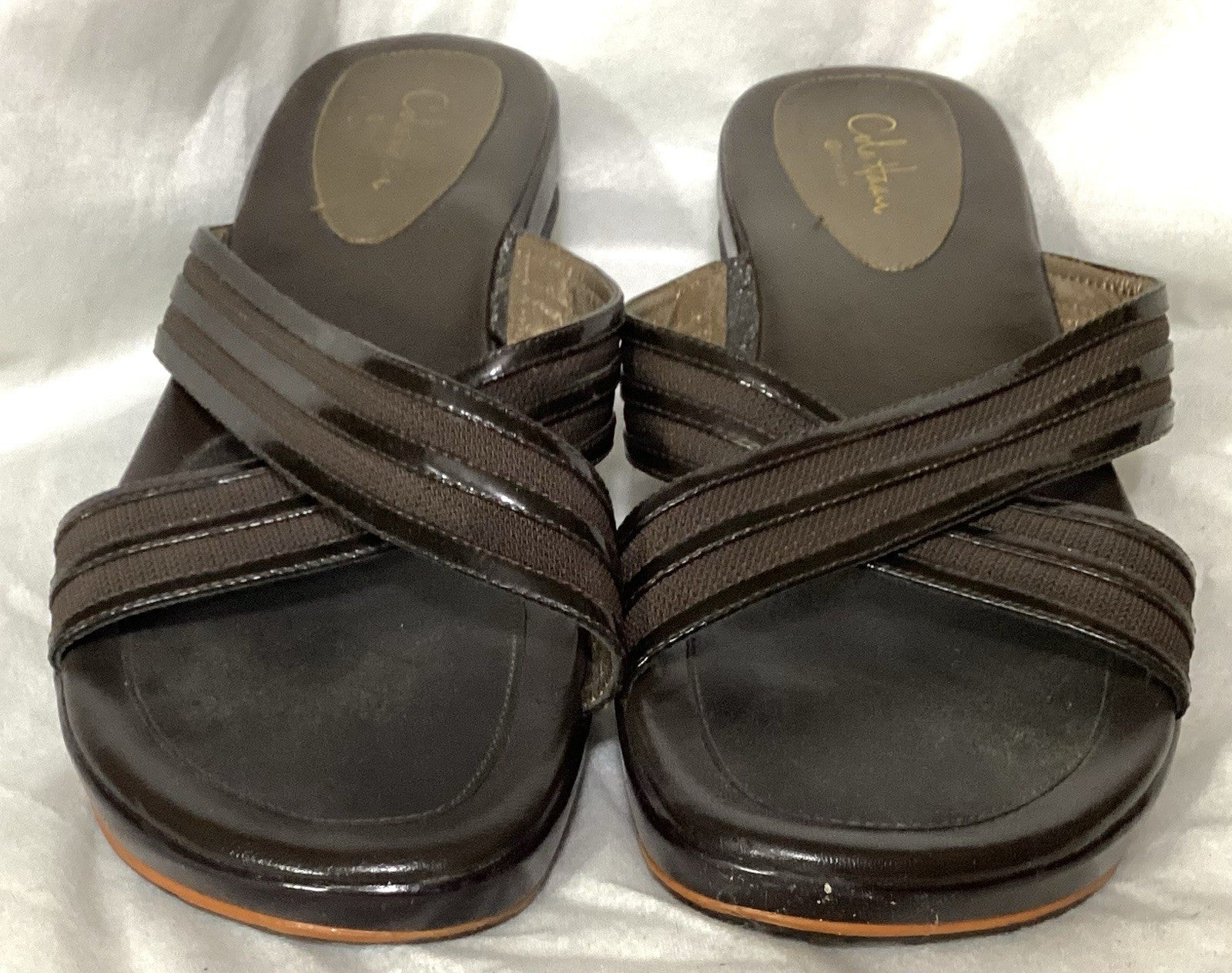 Cole Haan NikeAir Women Sandals Color Brown/Orange Lining Sz 9.5B